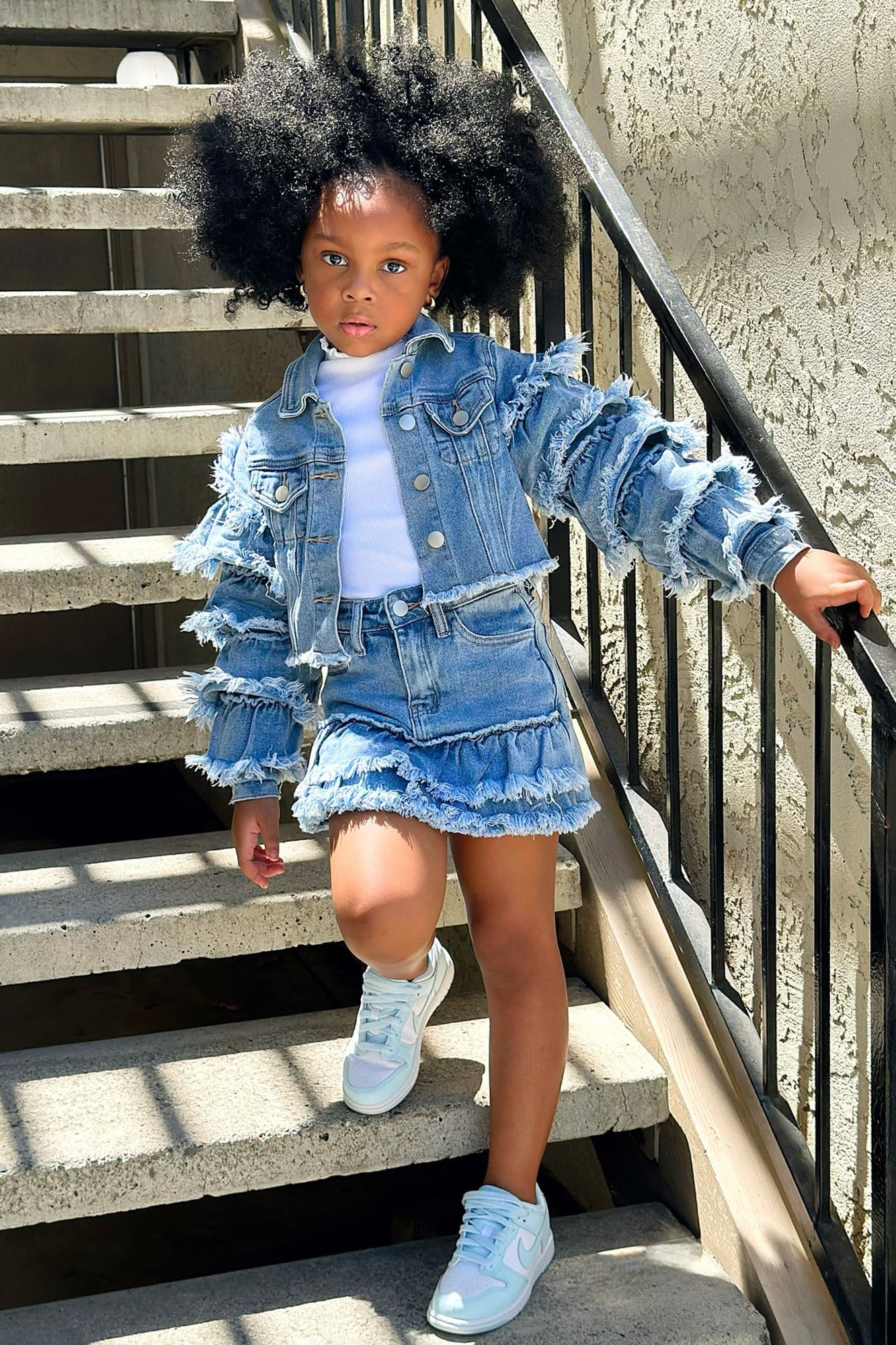 Mini Show You Off Denim Jacket - Medium Wash image 2