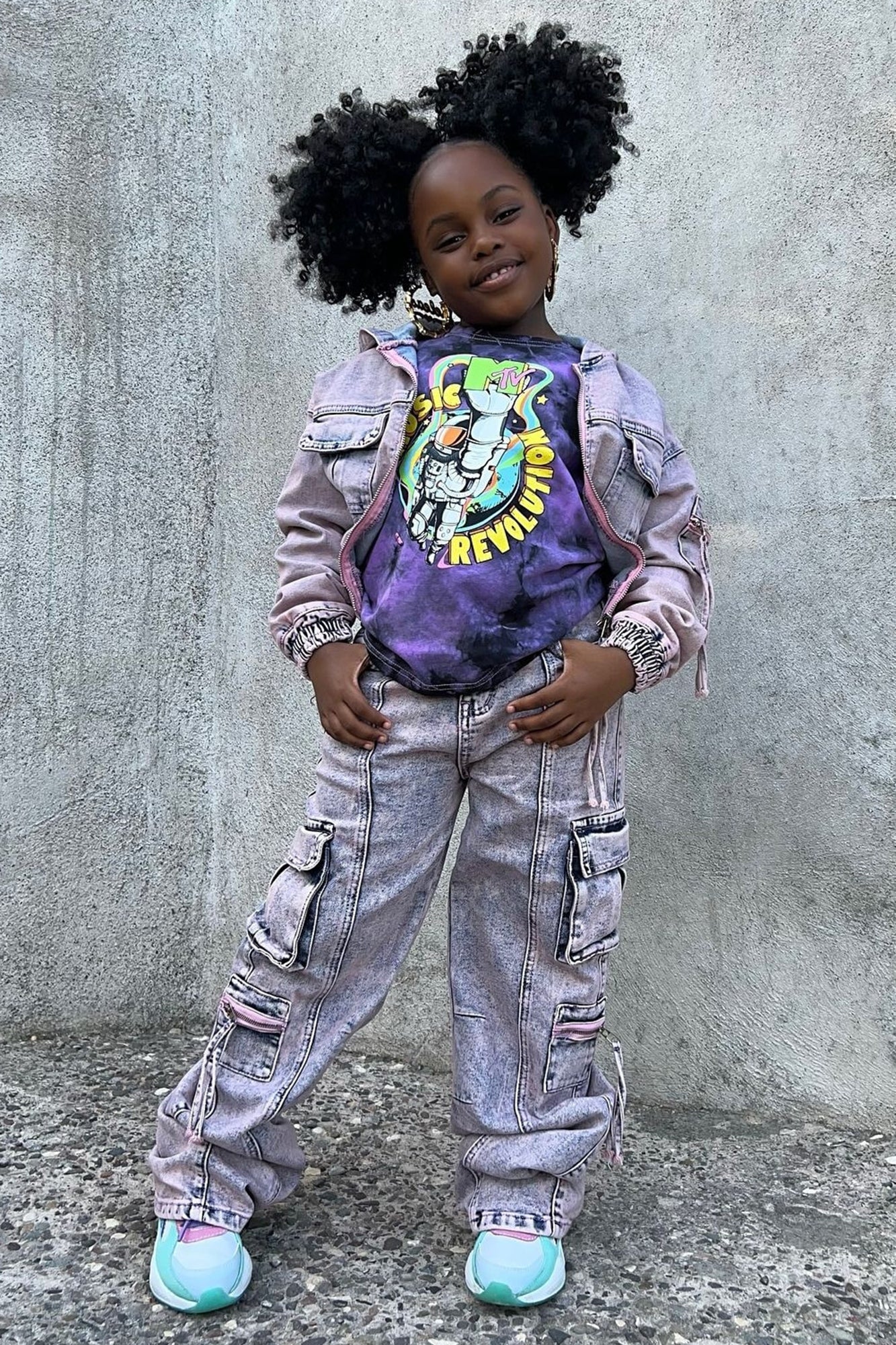 Mini So Different Denim Jacket - Pink image 2