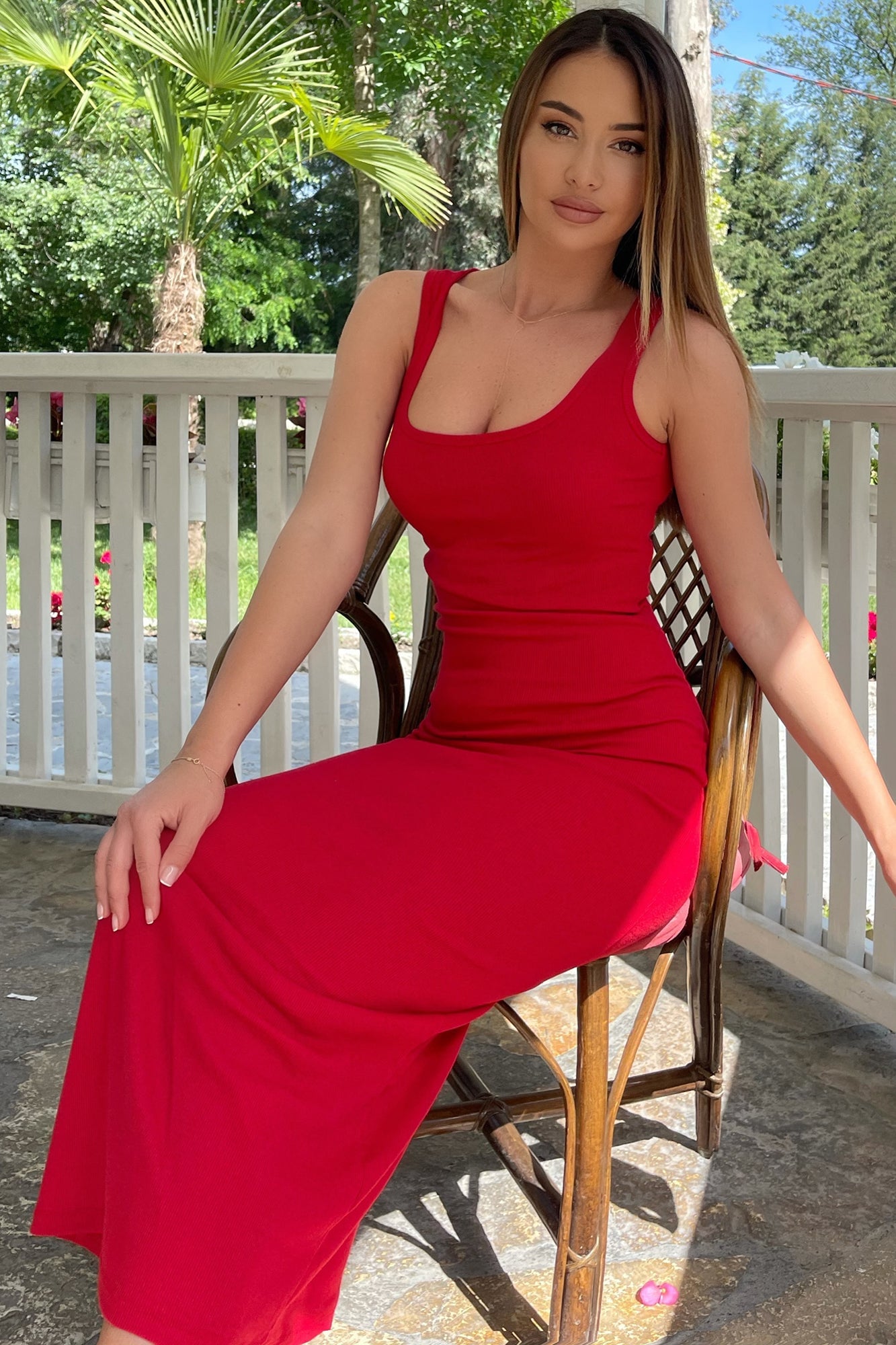 Mulberry Street Maxi Dress - Red image 6