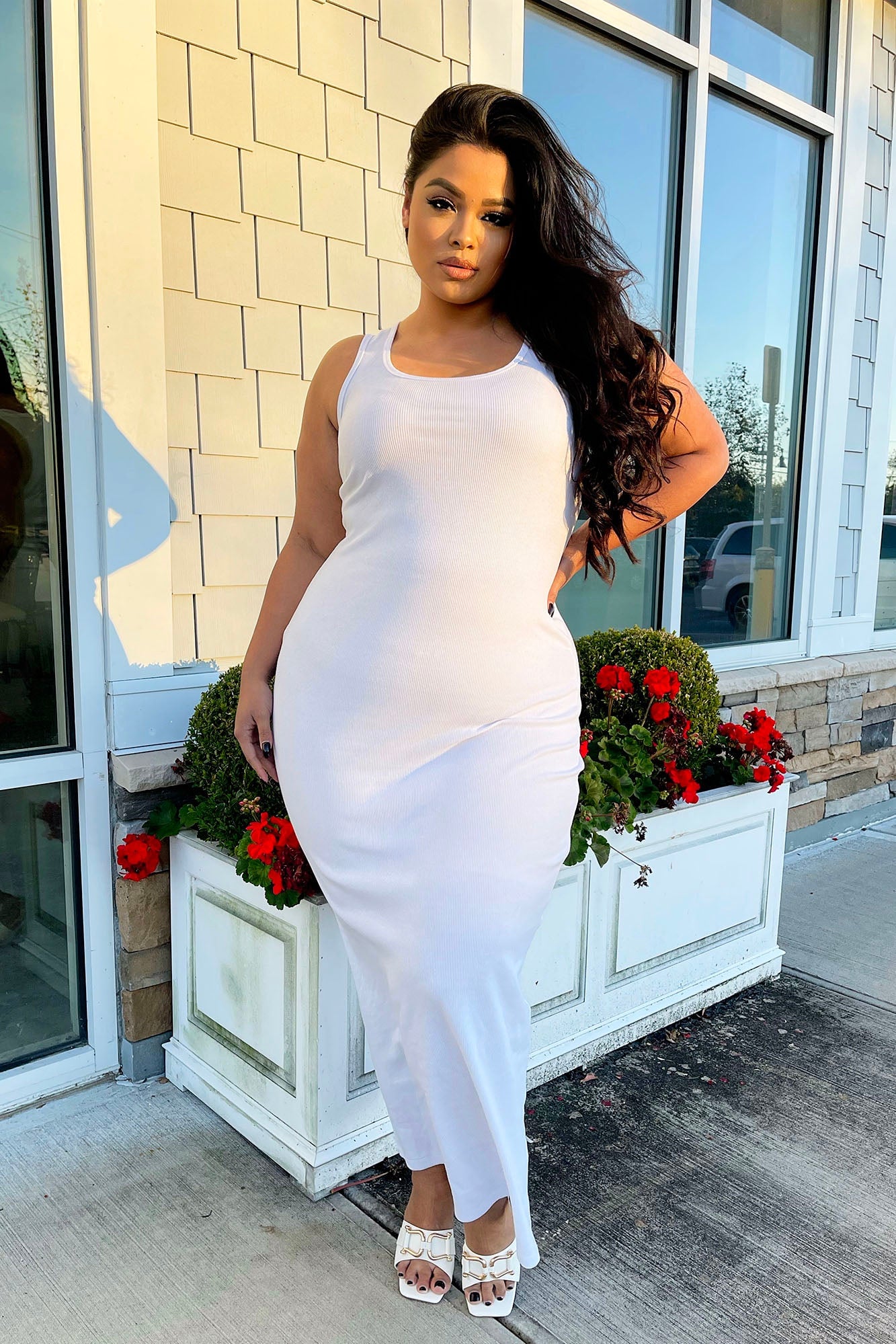 Mulberry Street Maxi Dress - White image 9