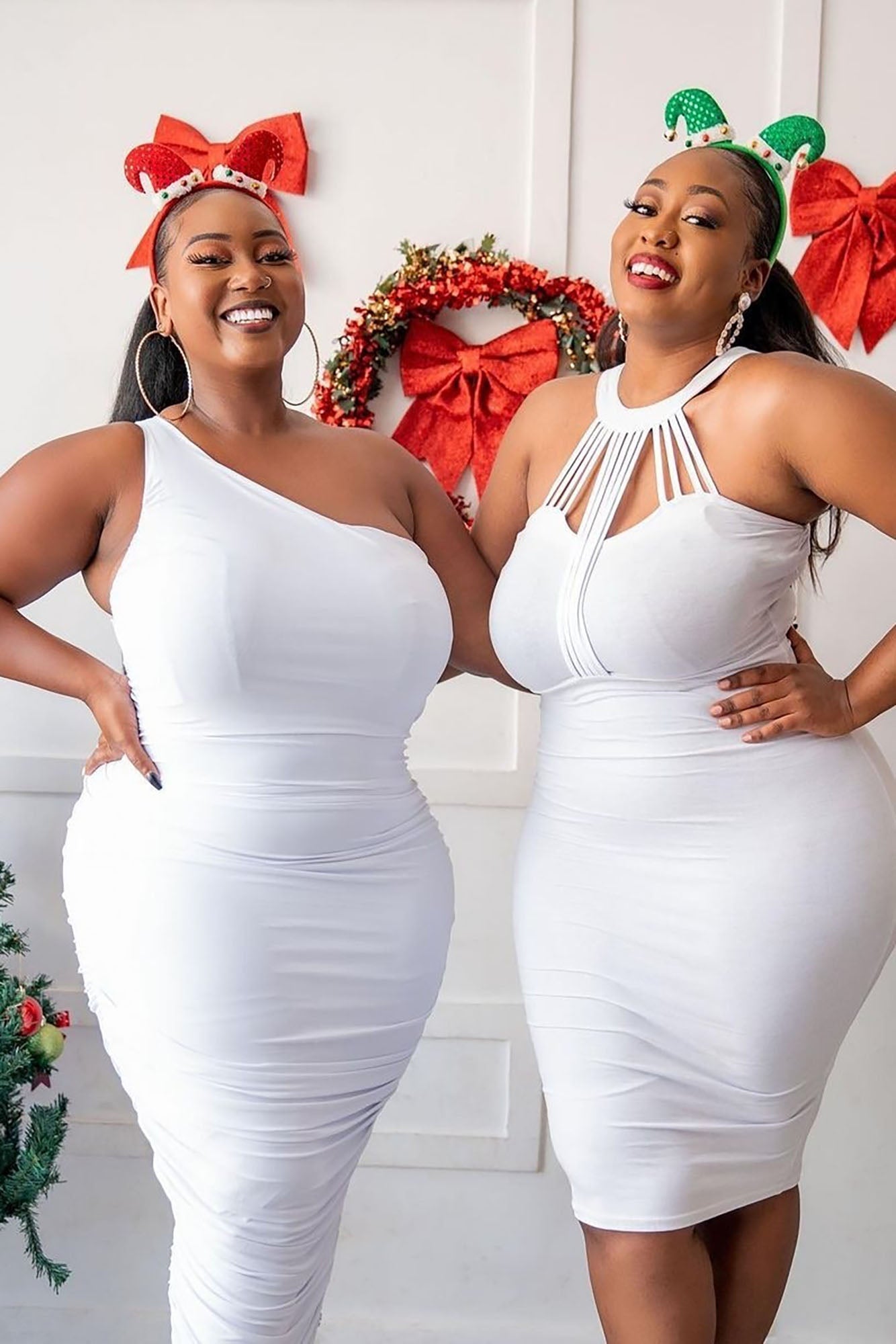 My Man And Me Ruched Midi Dress - White image 2