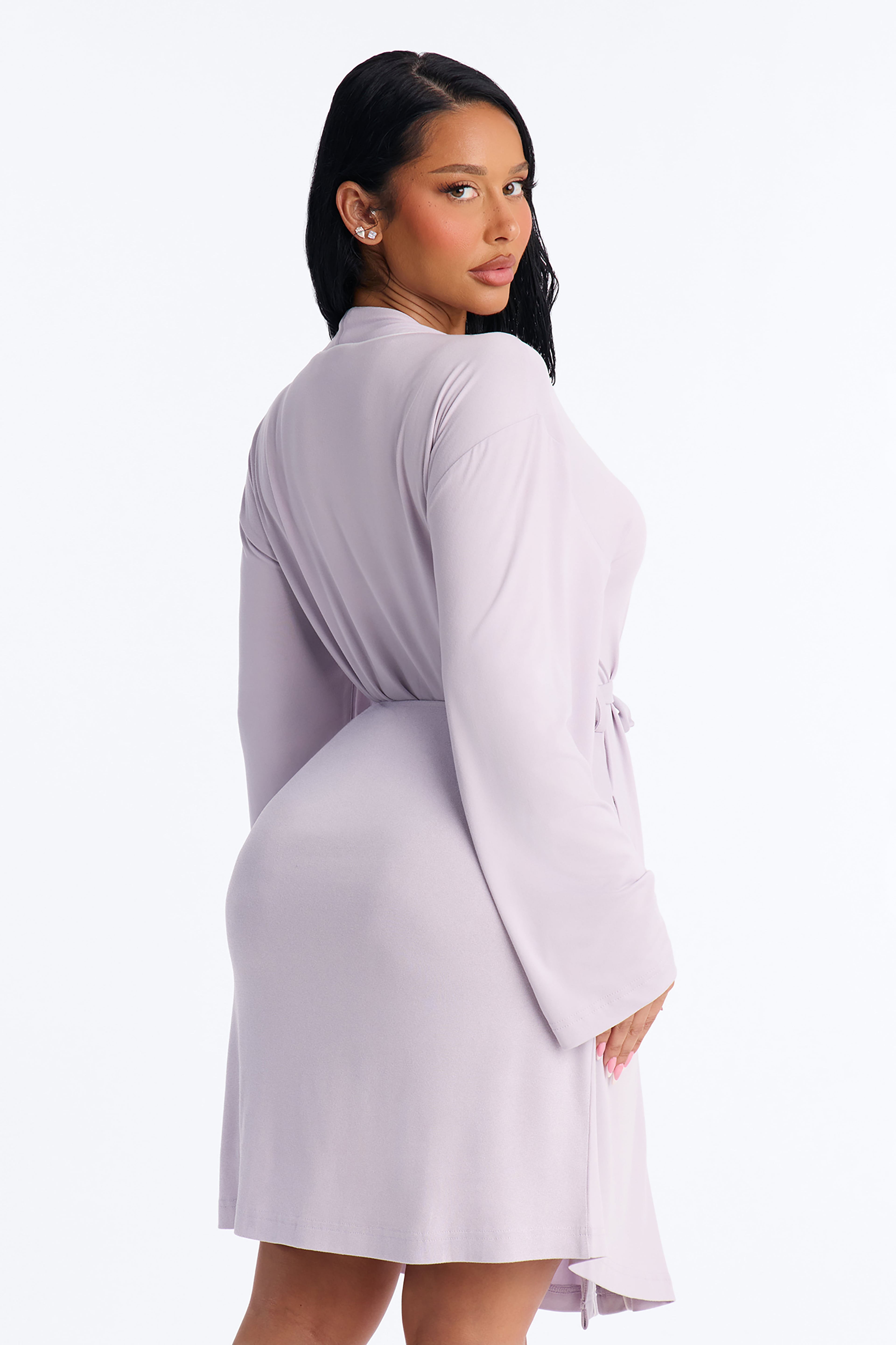 In the Morning PJ Robe - Lavender image 8