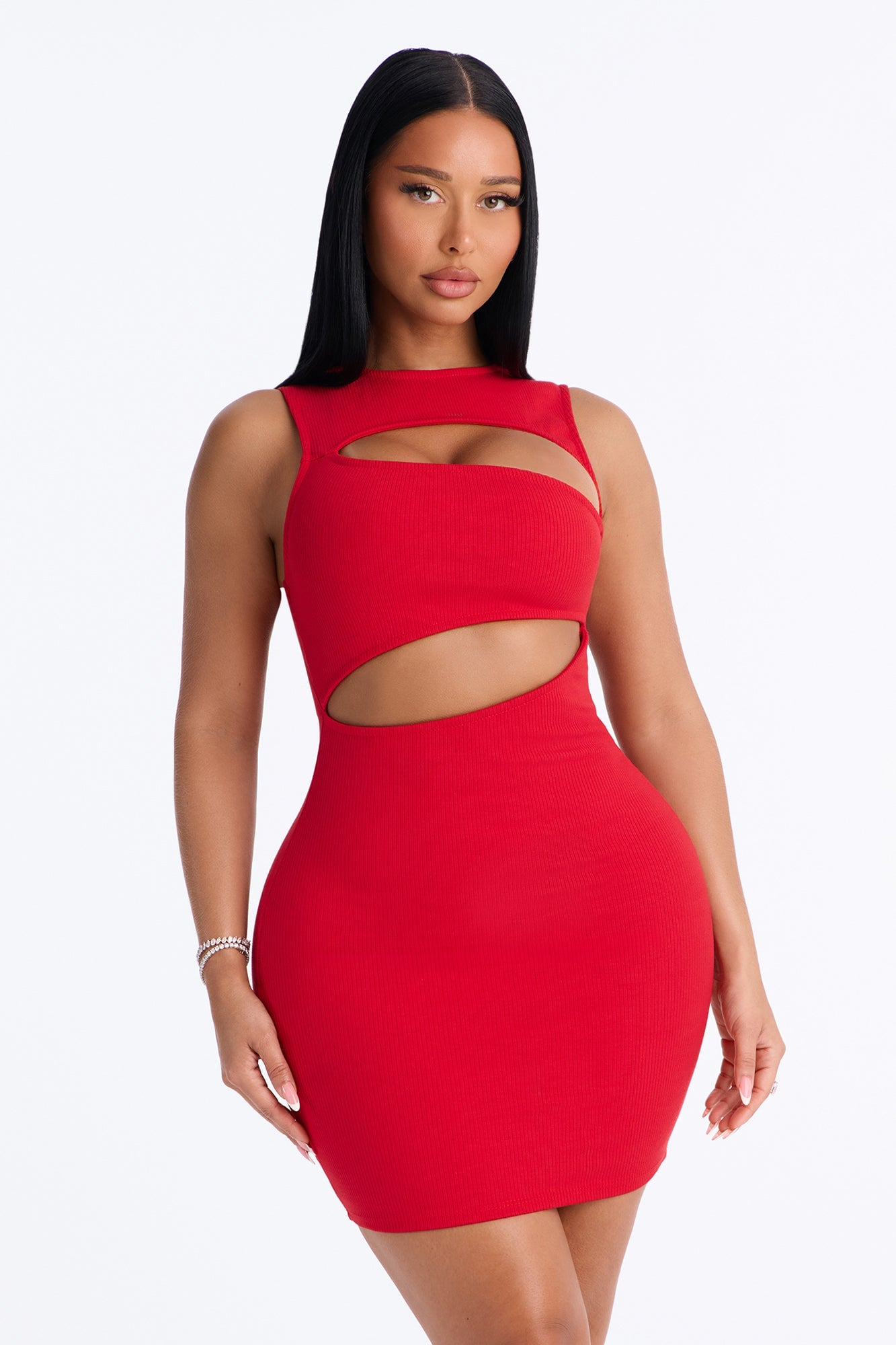Acacia Snatched Micro Mini Dress - Red image 2