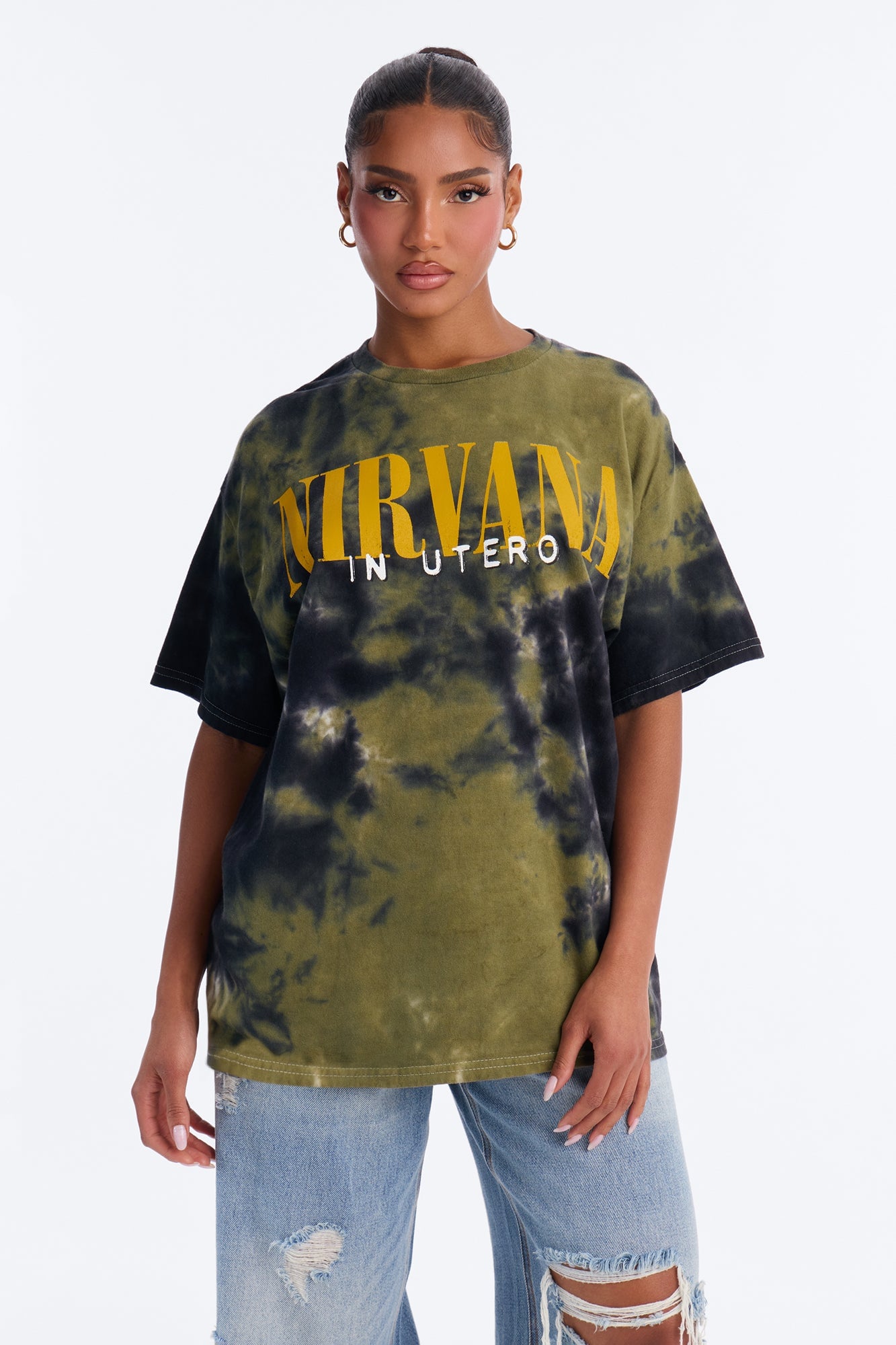 Nirvana Tie Dye Band Tee - Black image 2