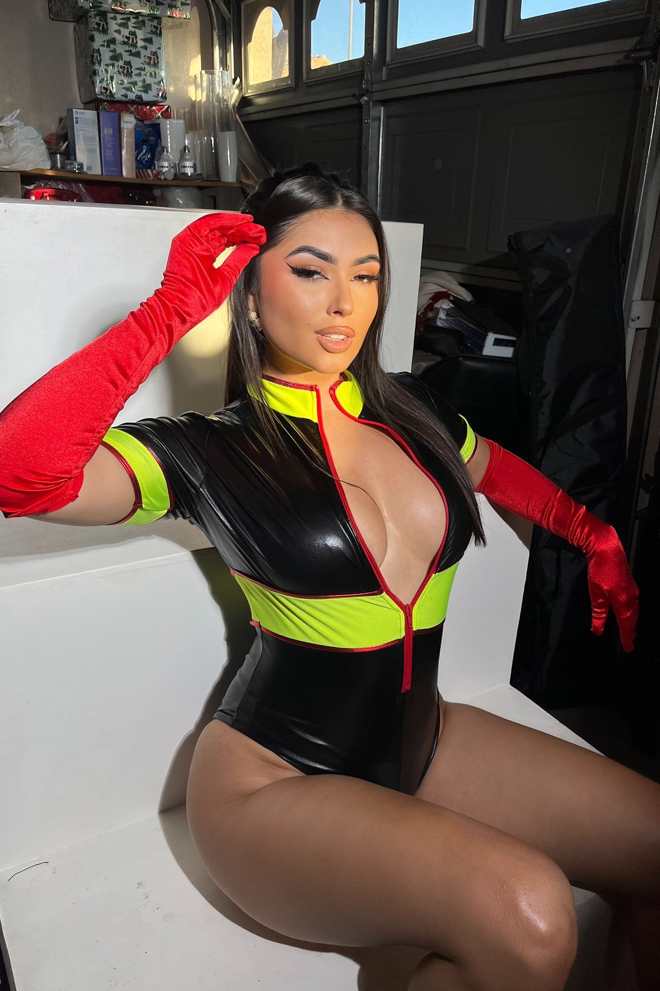 Fire And Desire 2 Piece Costume Set - Black/combo image 12