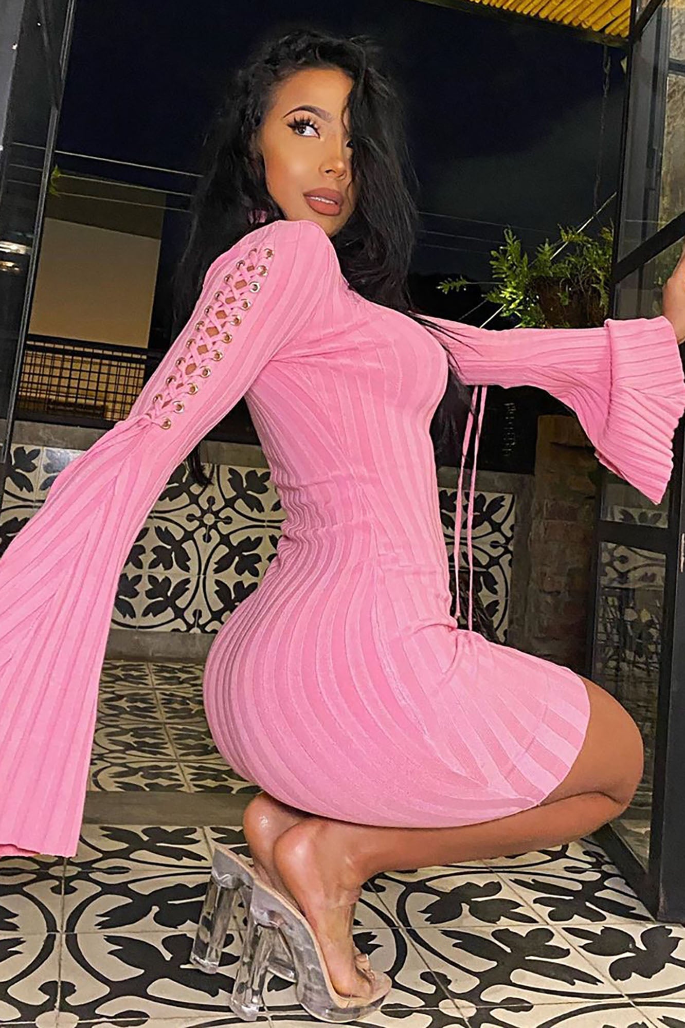 Next To Me Knit Dress - Pink image 7