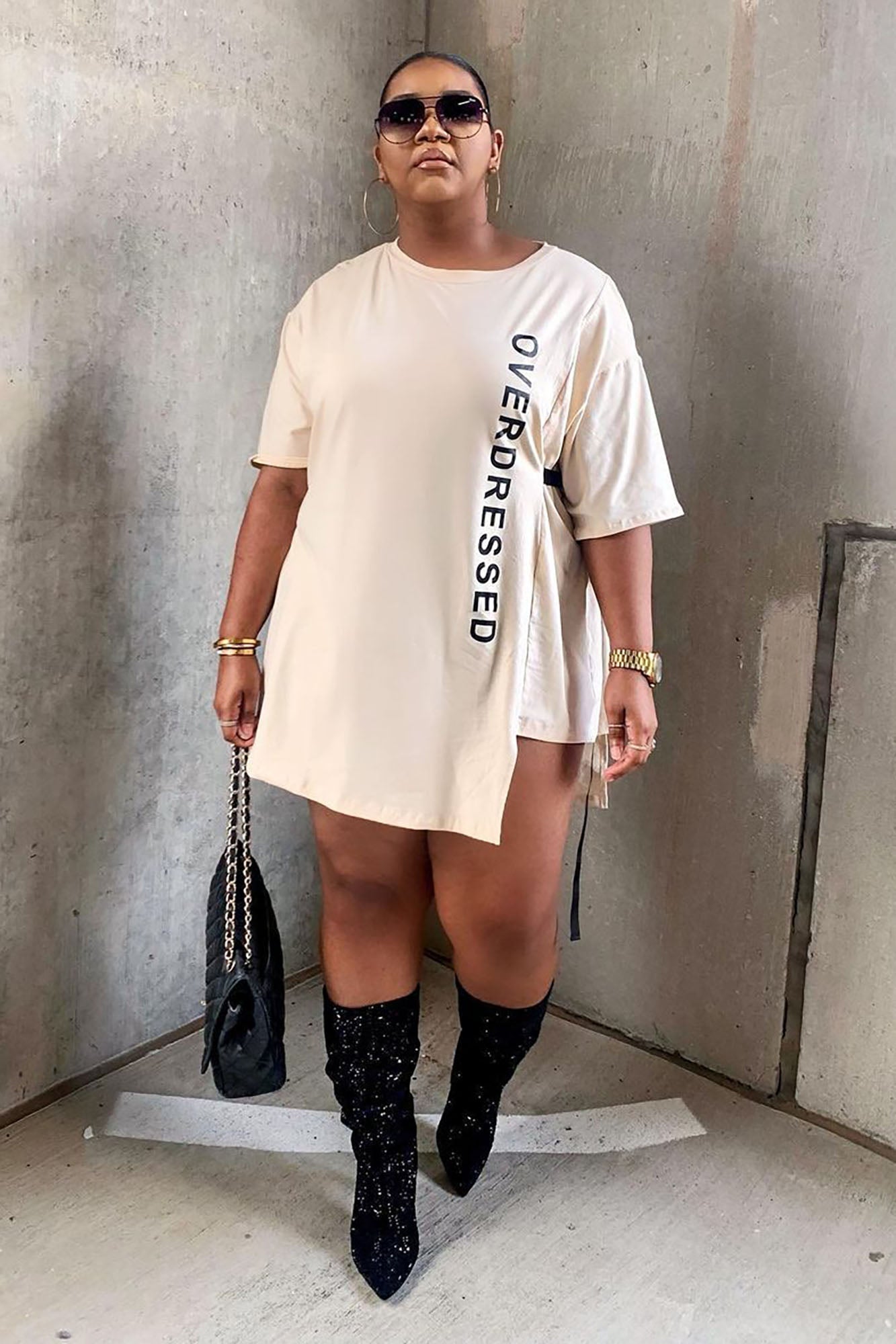 Overdressed Tunic Top - Cream/combo image 2