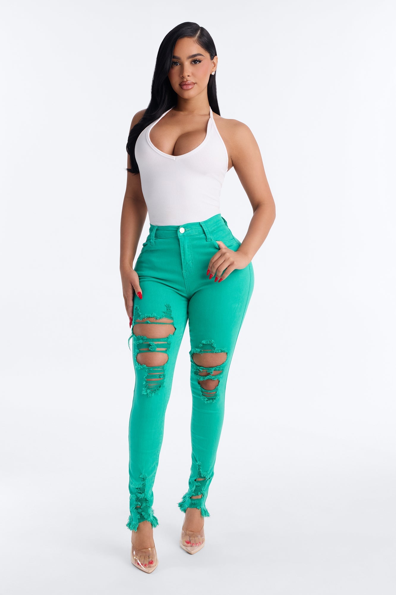 Tell Your Boy Bye Jeans - Green image 2