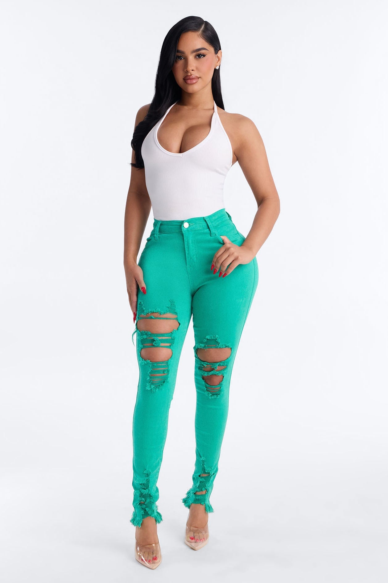 Tell Your Boy Bye Jeans - Green image 1