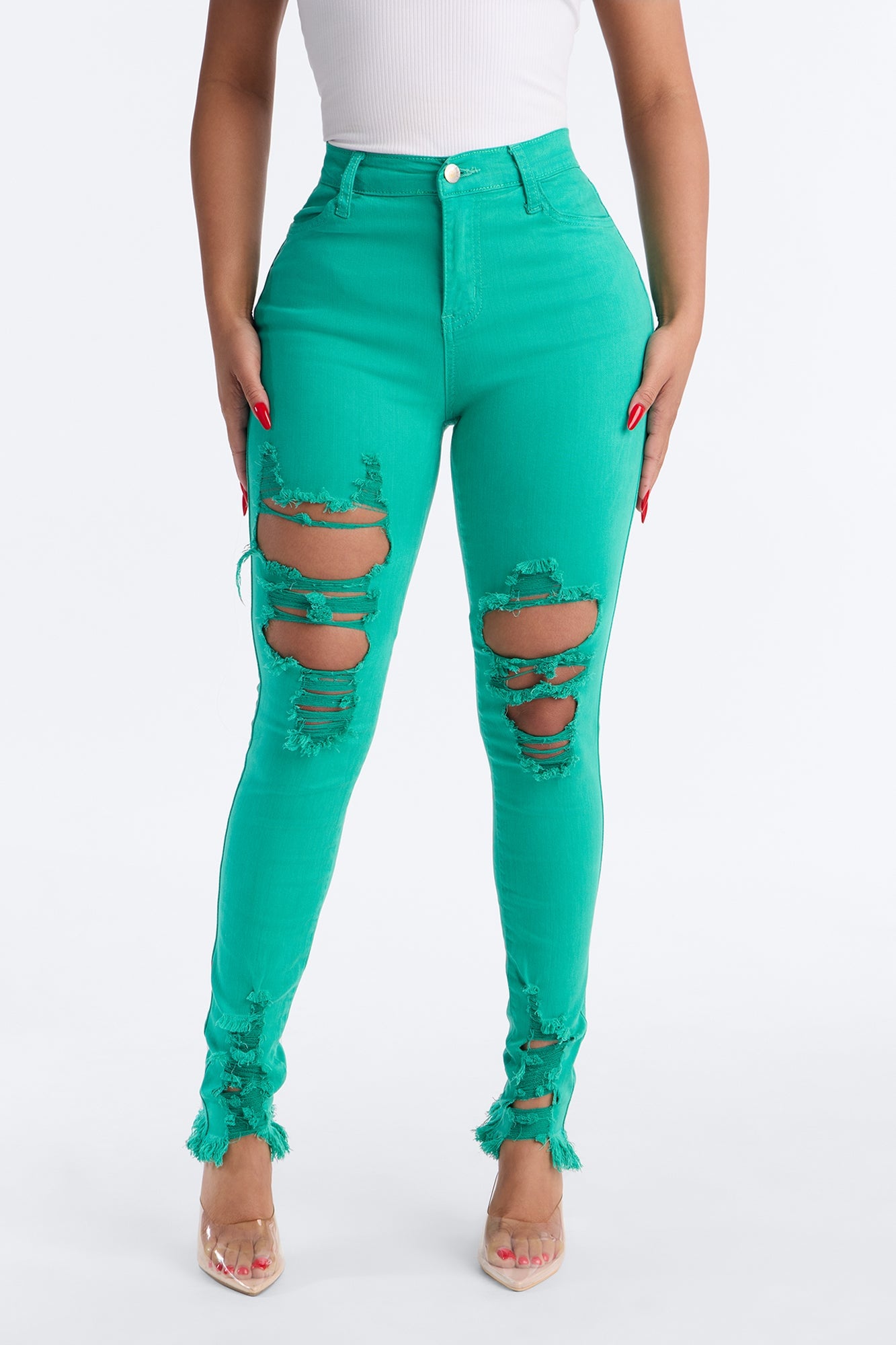 Tell Your Boy Bye Jeans - Green image 4