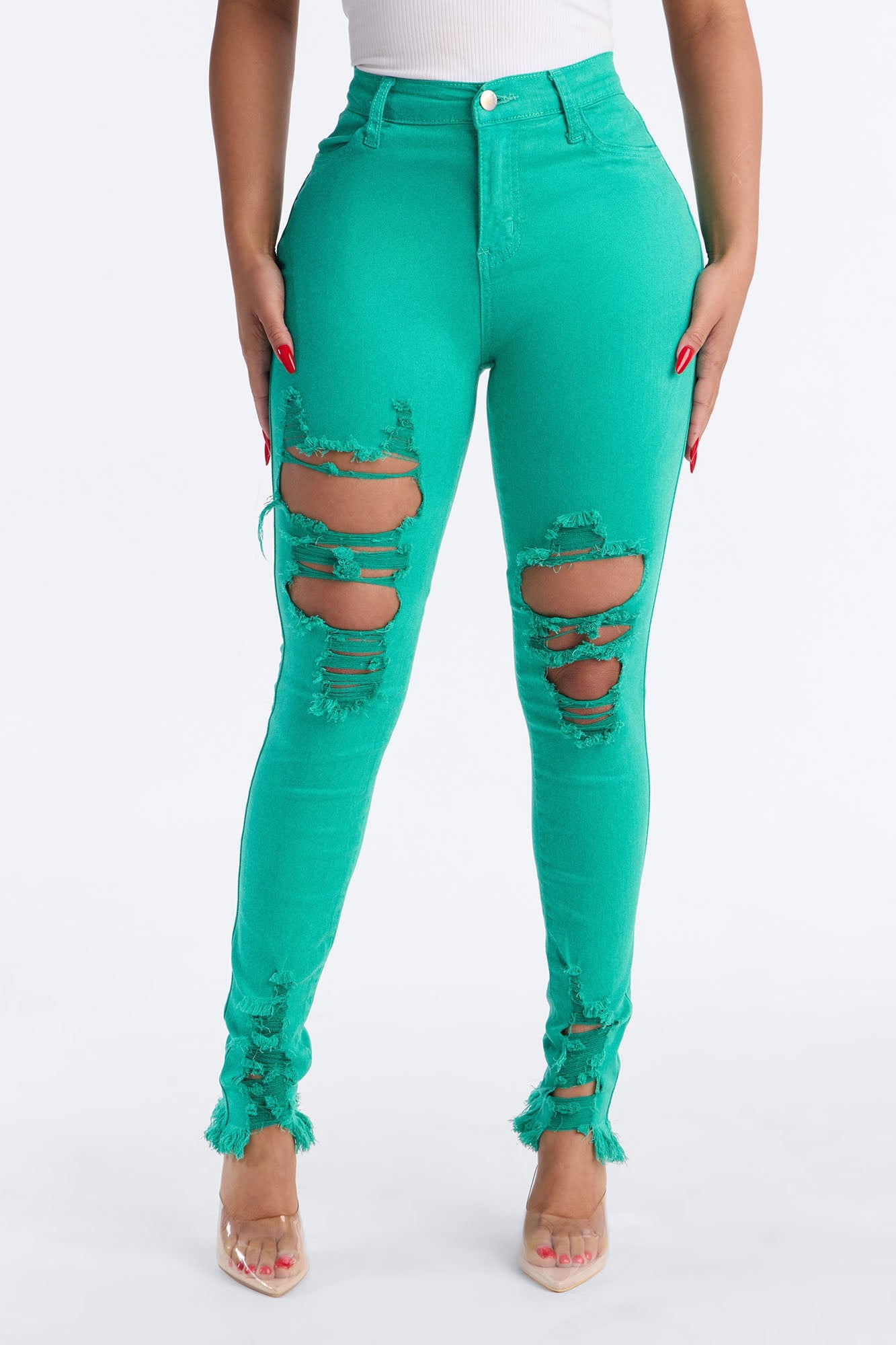 Tell Your Boy Bye Jeans - Green image 3