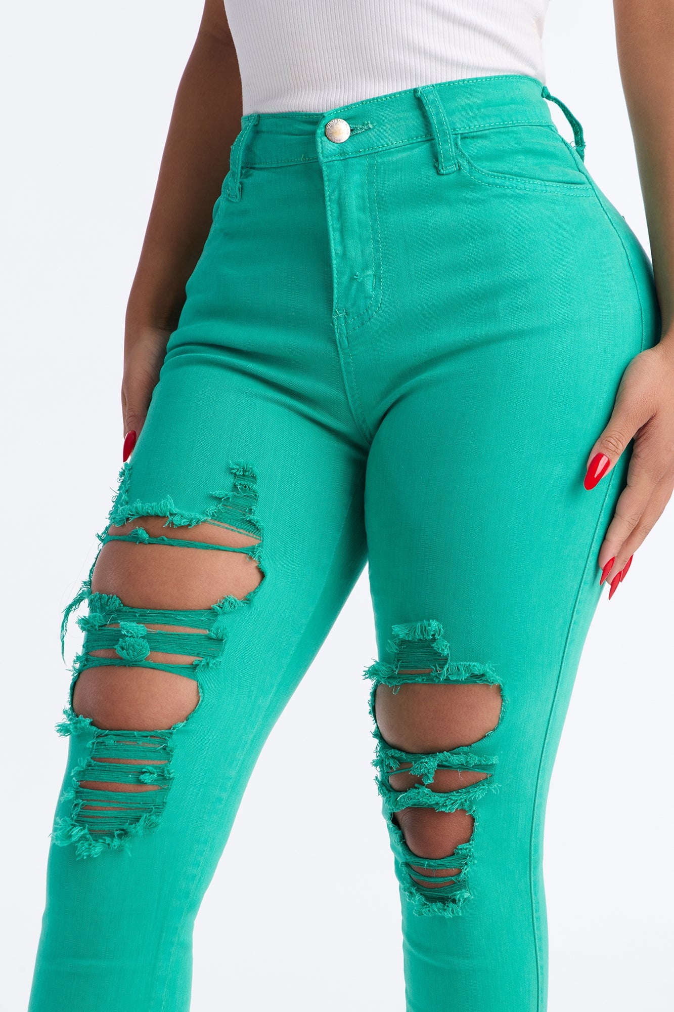 Tell Your Boy Bye Jeans - Green image 8