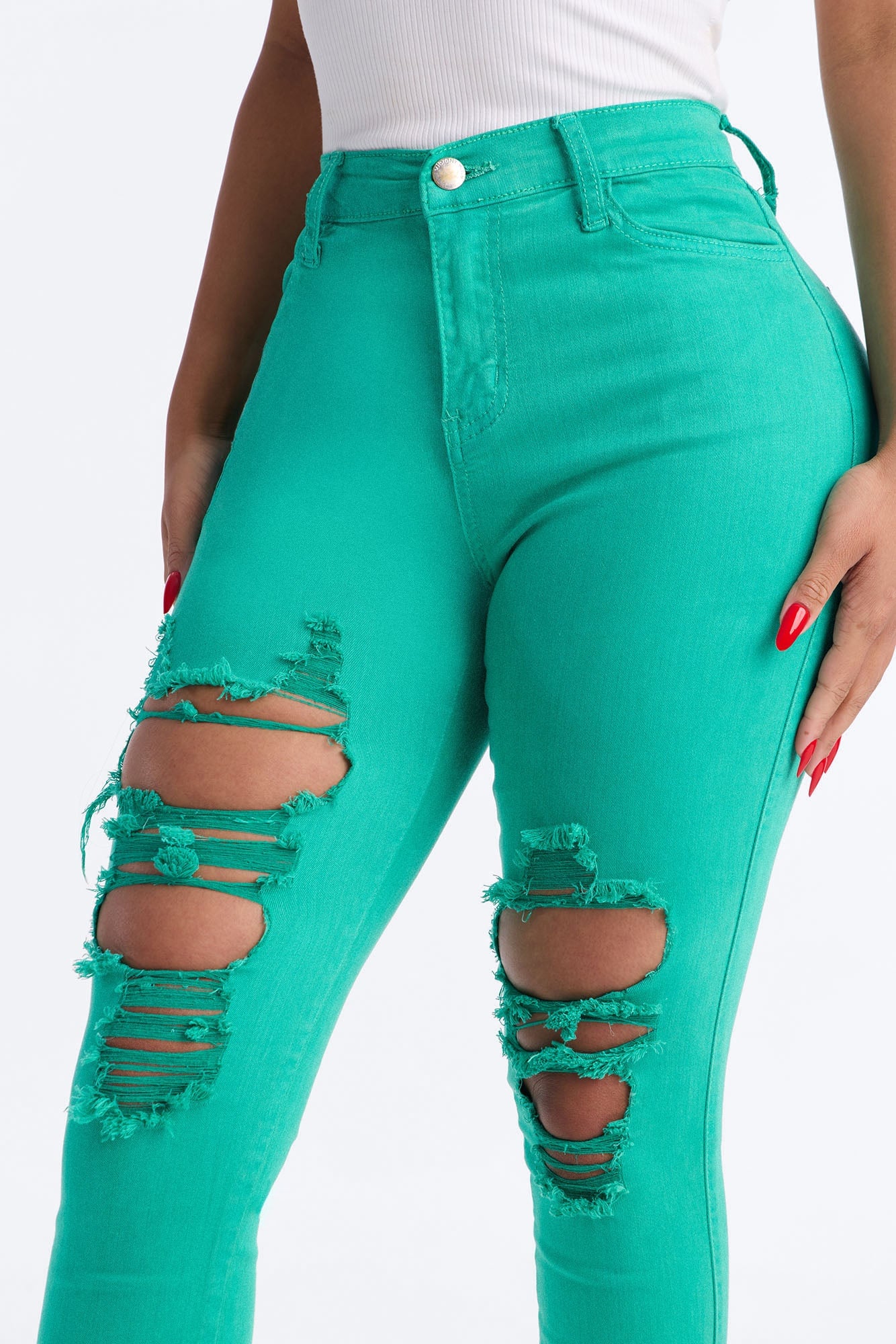 Tell Your Boy Bye Jeans - Green image 7