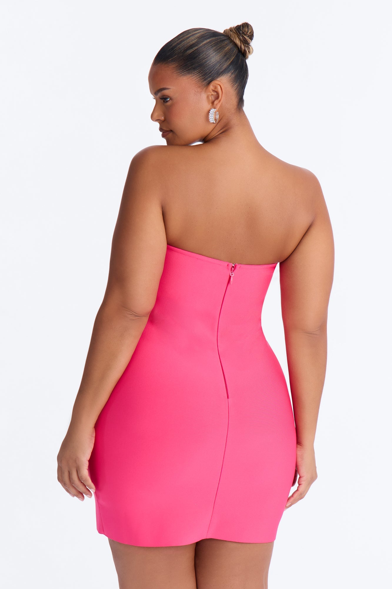 Sweetest Heart Embellished Mini Dress - Hot Pink image 4