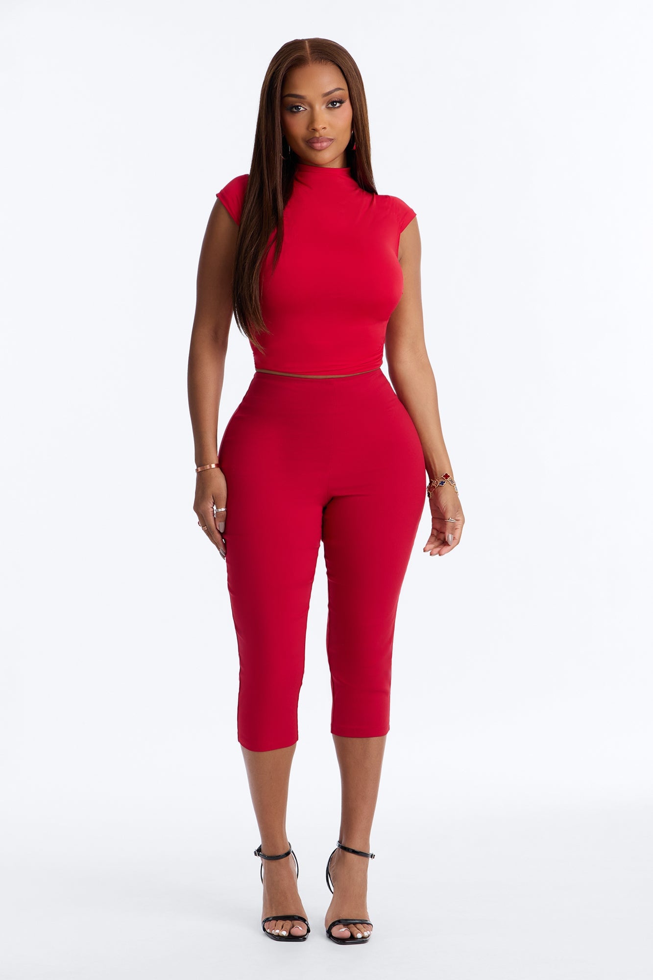Just A Girl Capri Pant - Red image 5