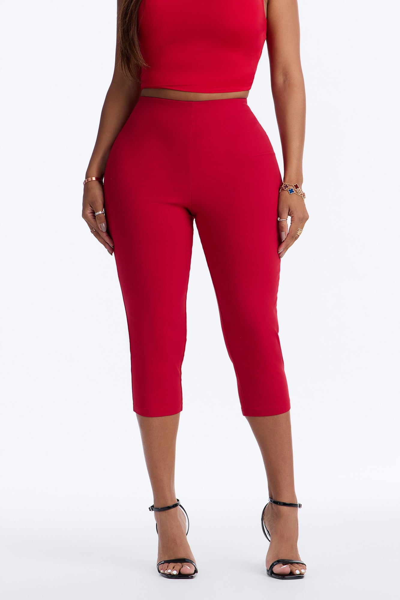 Just A Girl Capri Pant - Red image 6