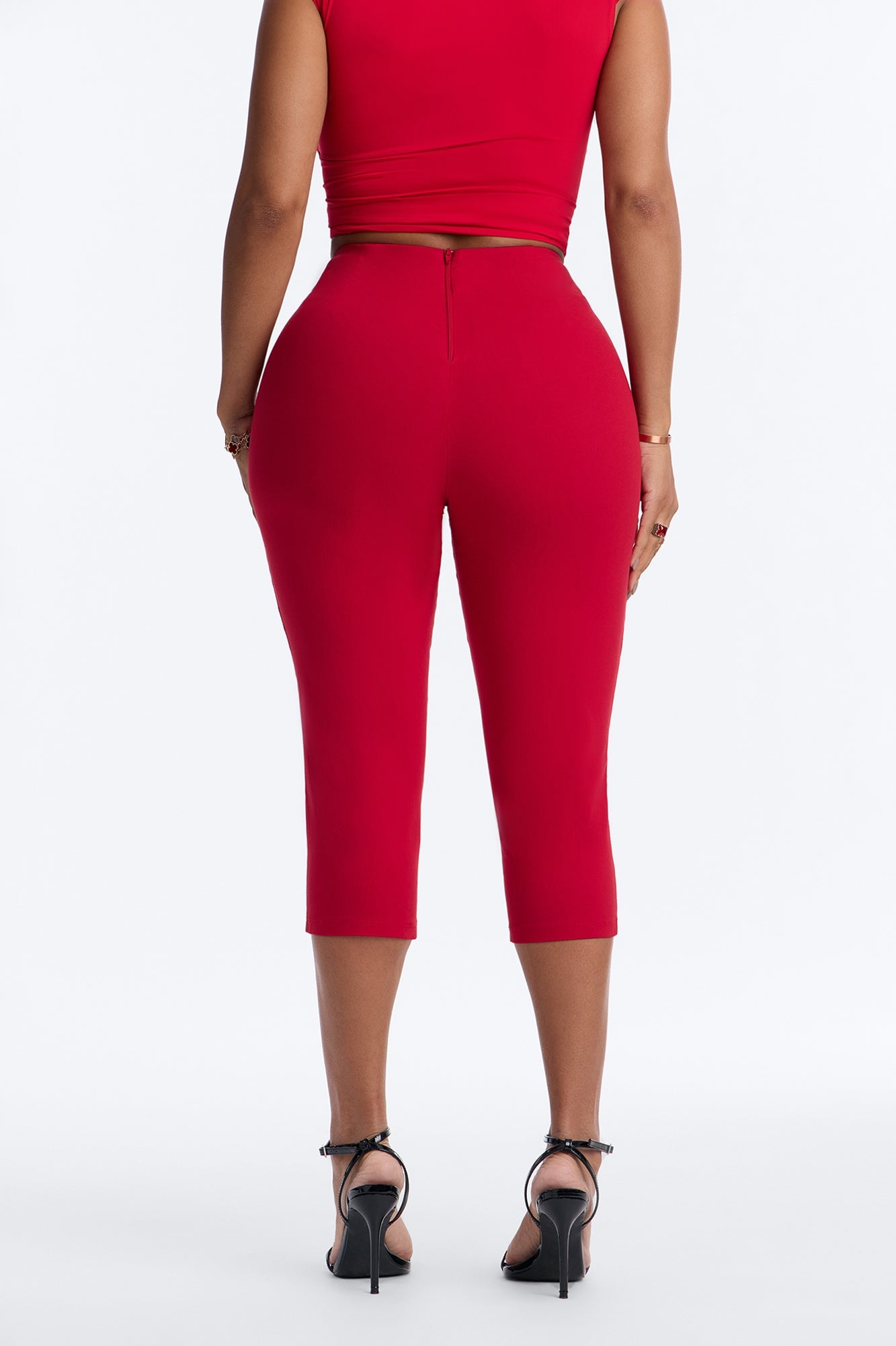 Just A Girl Capri Pant - Red image 8