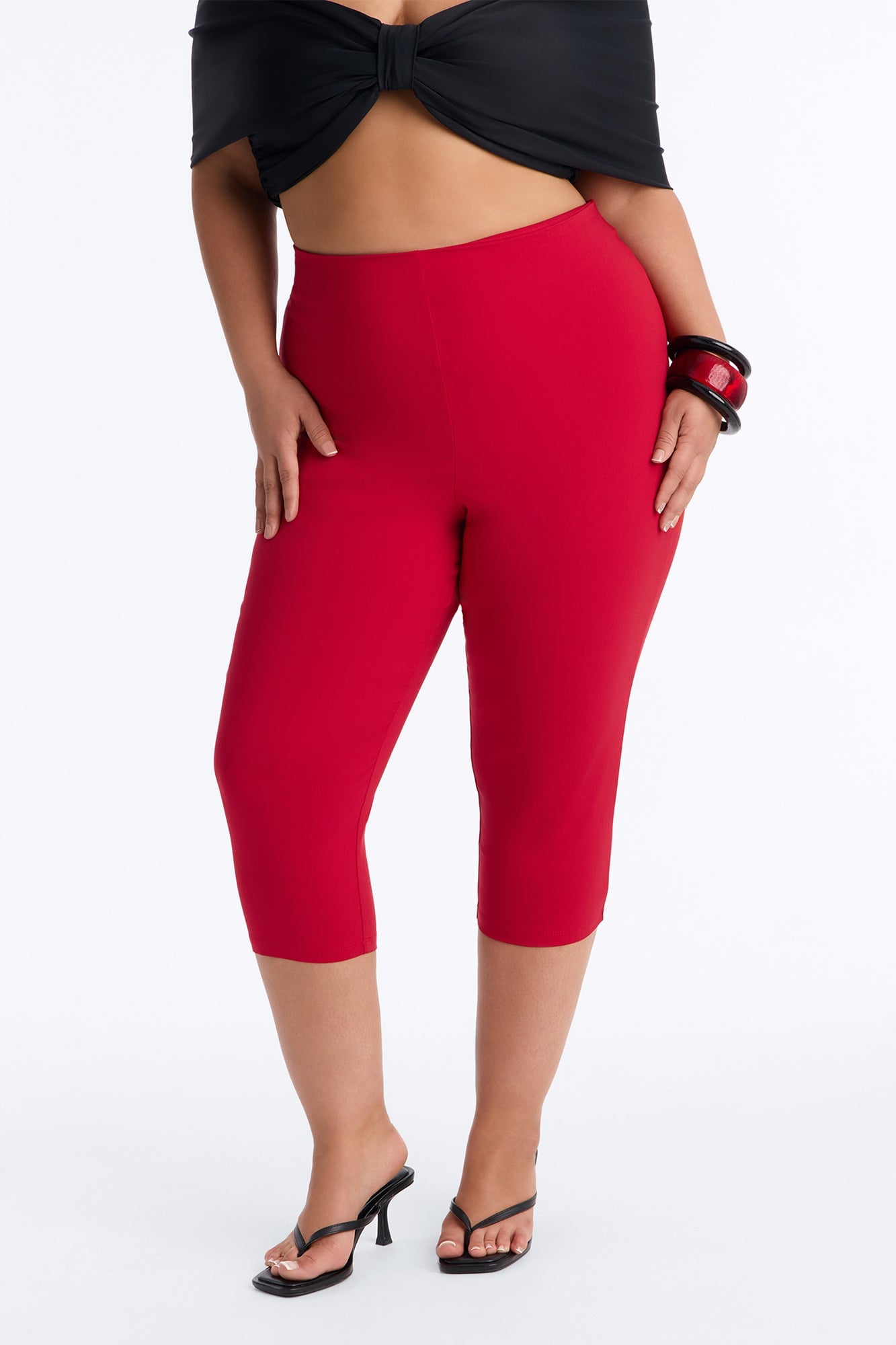 Just A Girl Capri Pant - Red image 2