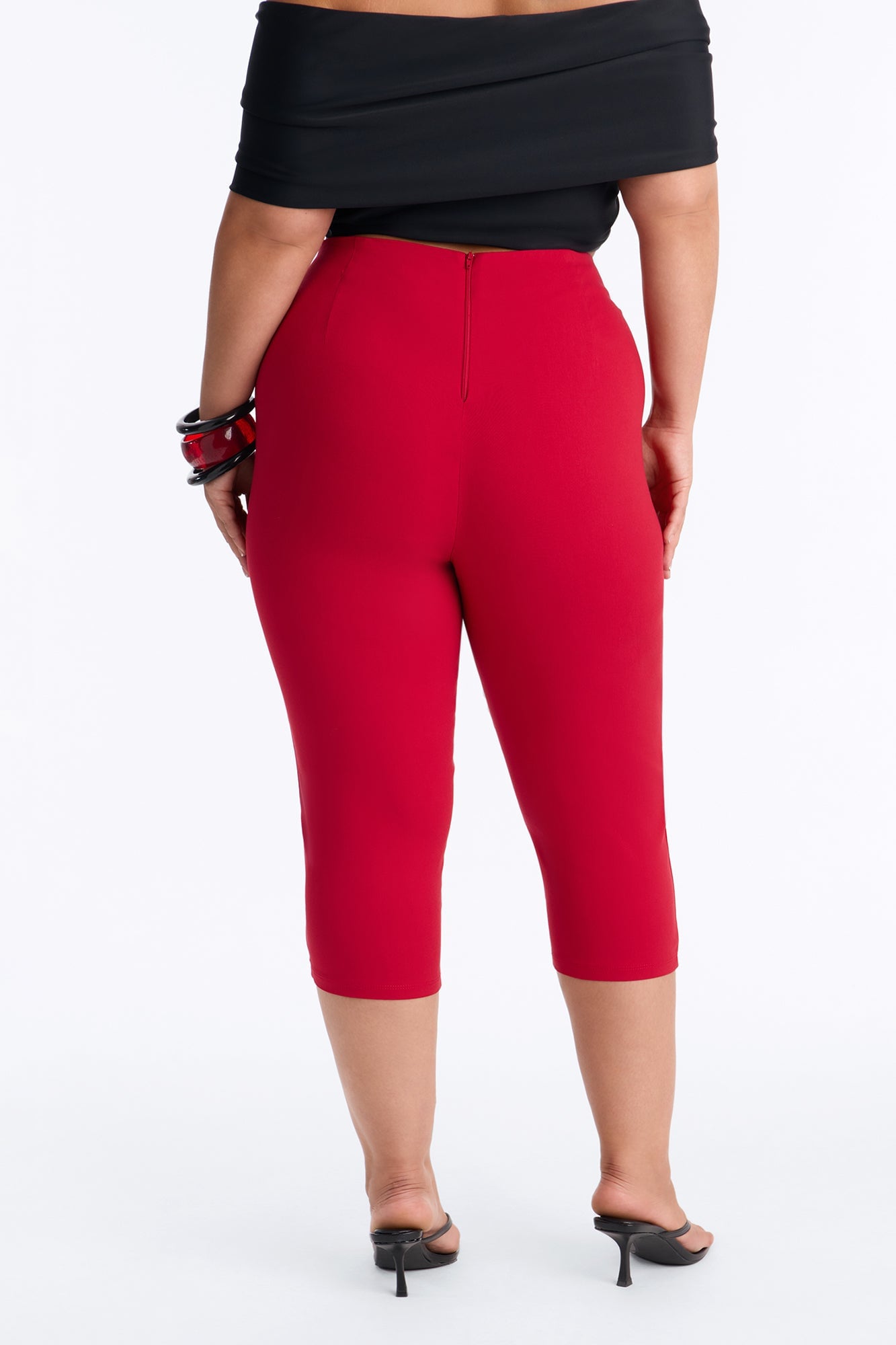 Just A Girl Capri Pant - Red image 4