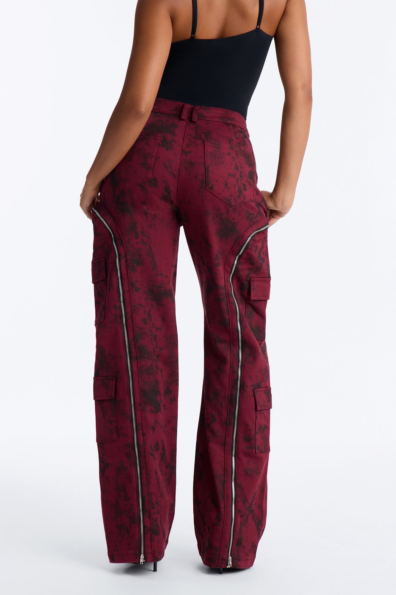 Had You Fooled Mineral Wash Pant - Burgundy image 4