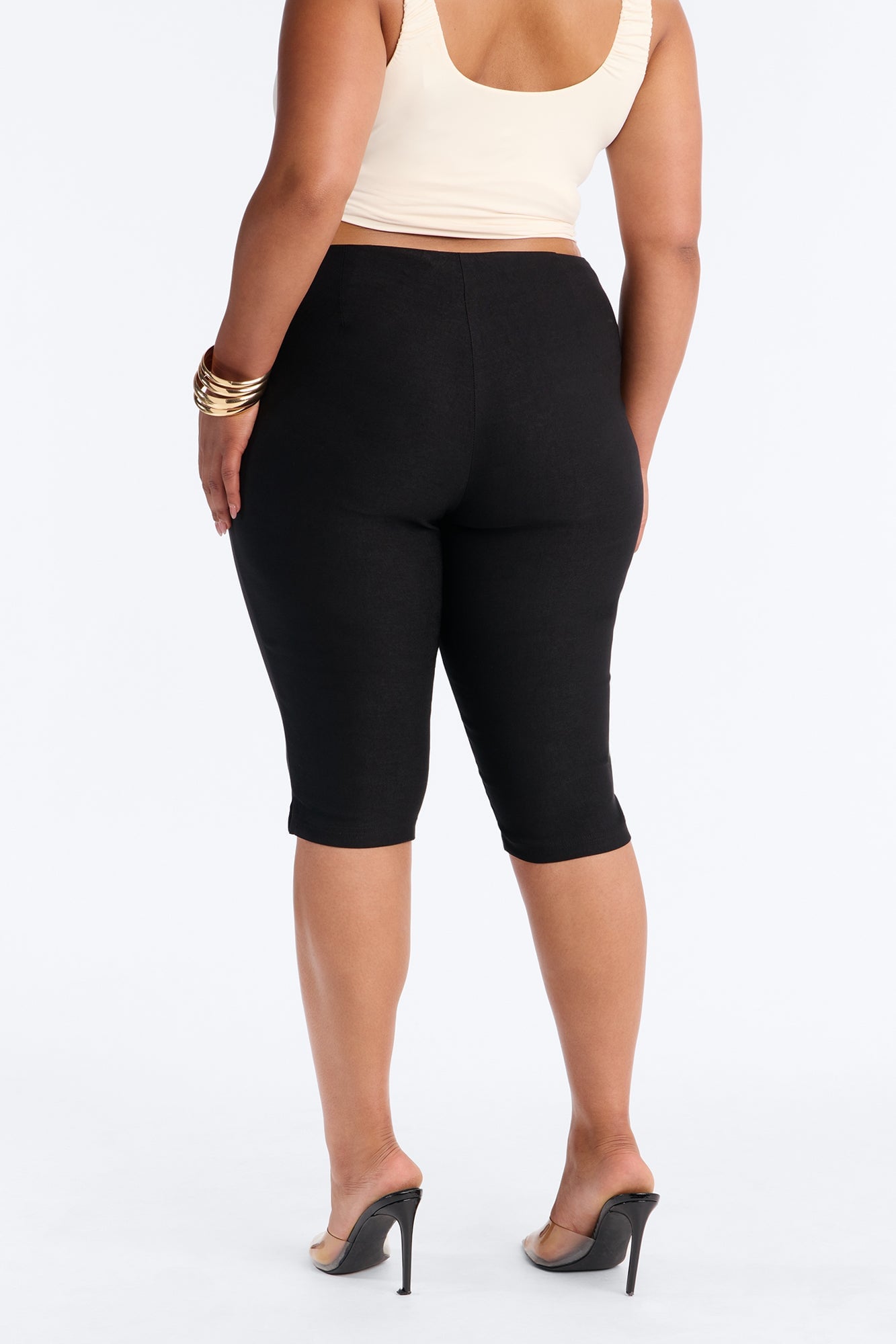Luna Low Rise Skinny Capri Pant - Black image 4