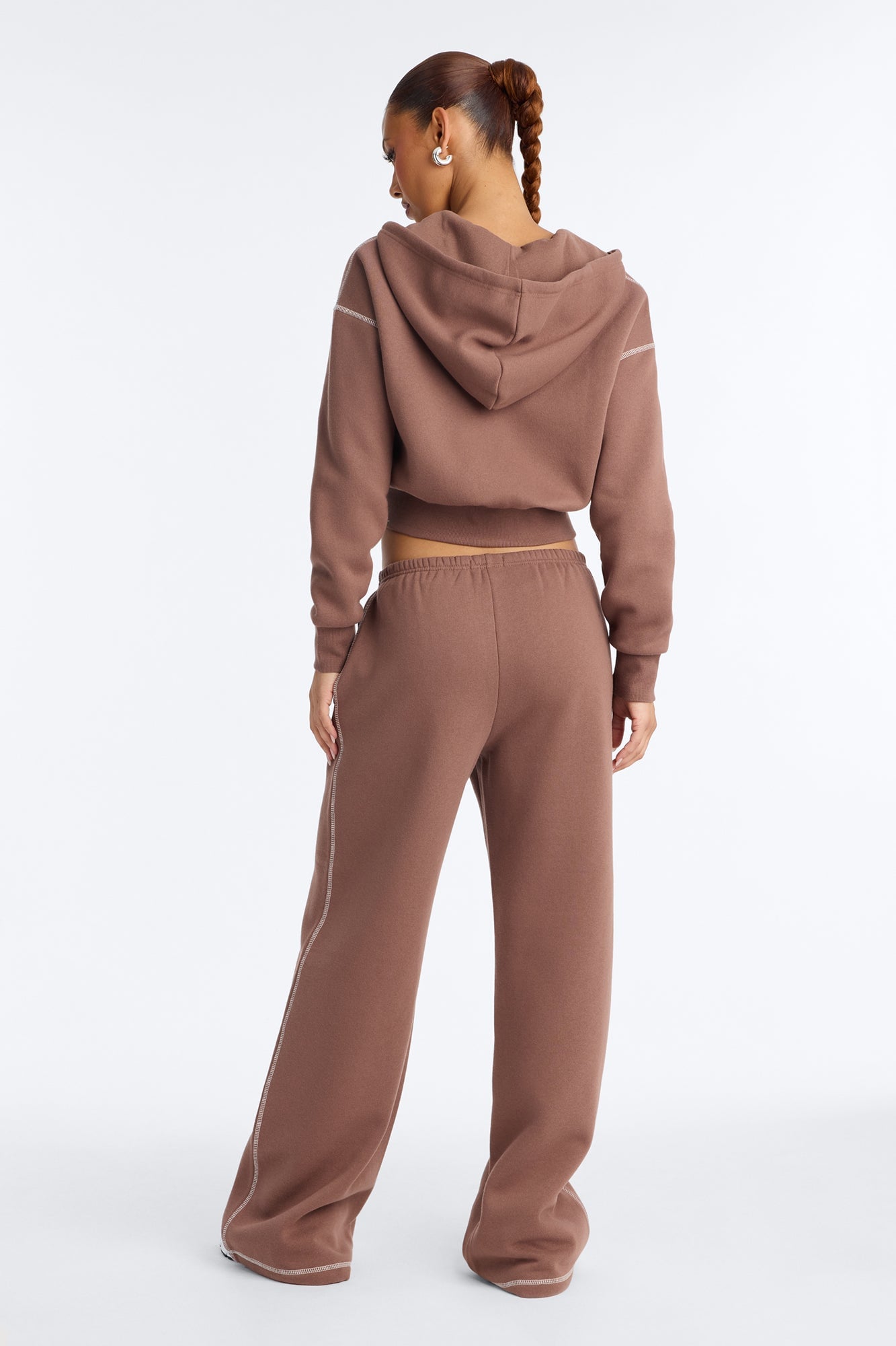 Sadie Fleece Pant Set - Mocha image 7