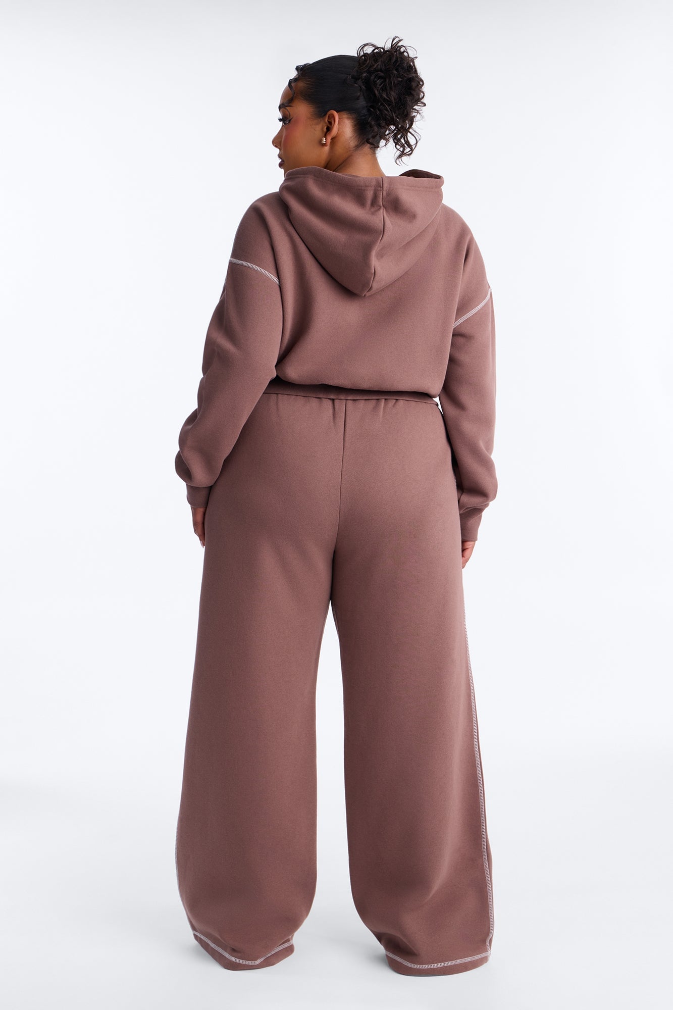 Sadie Fleece Pant Set - Mocha image 4