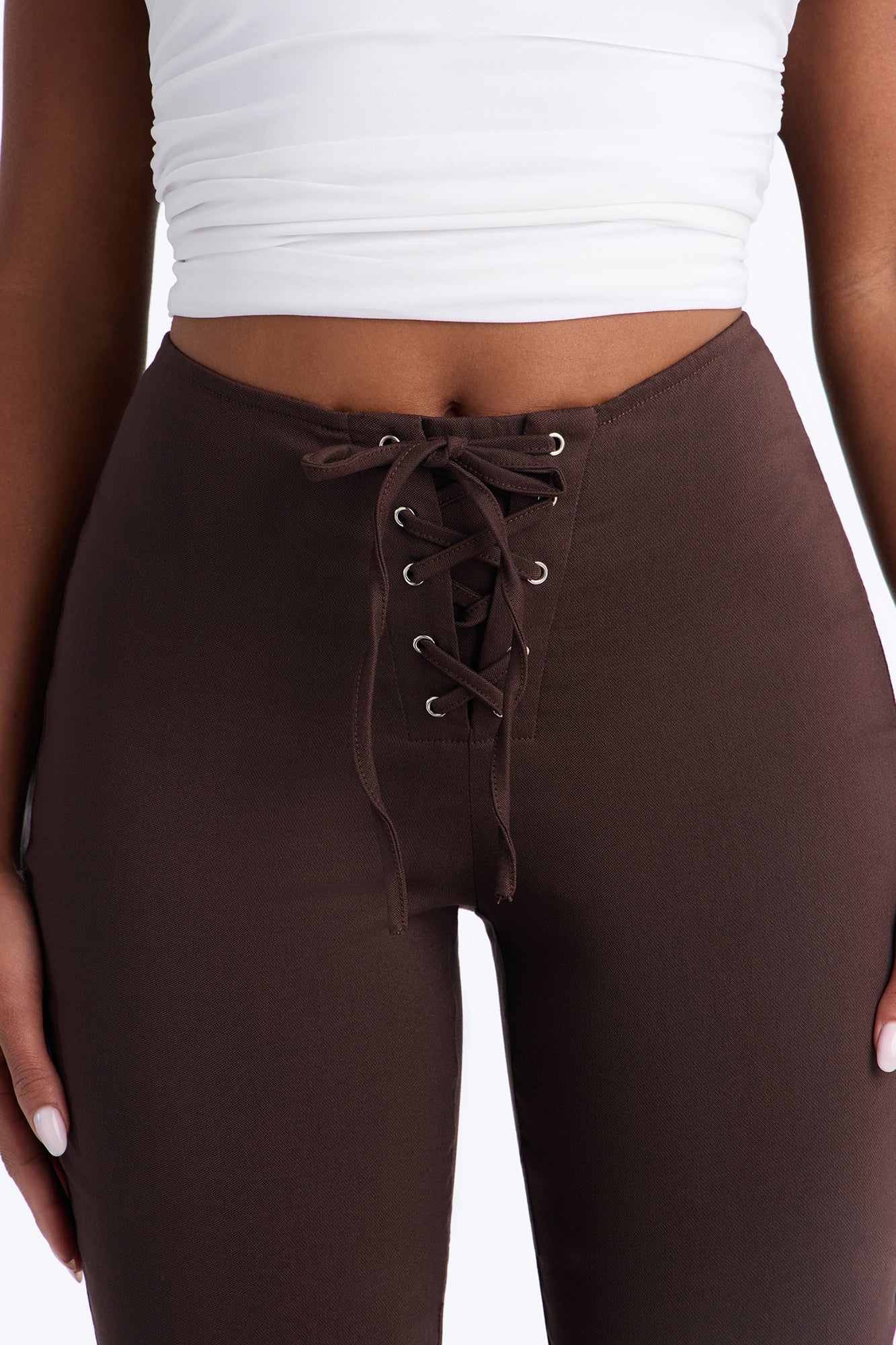 Inara Mid Rise Skinny Capri Pant - Chocolate image 7