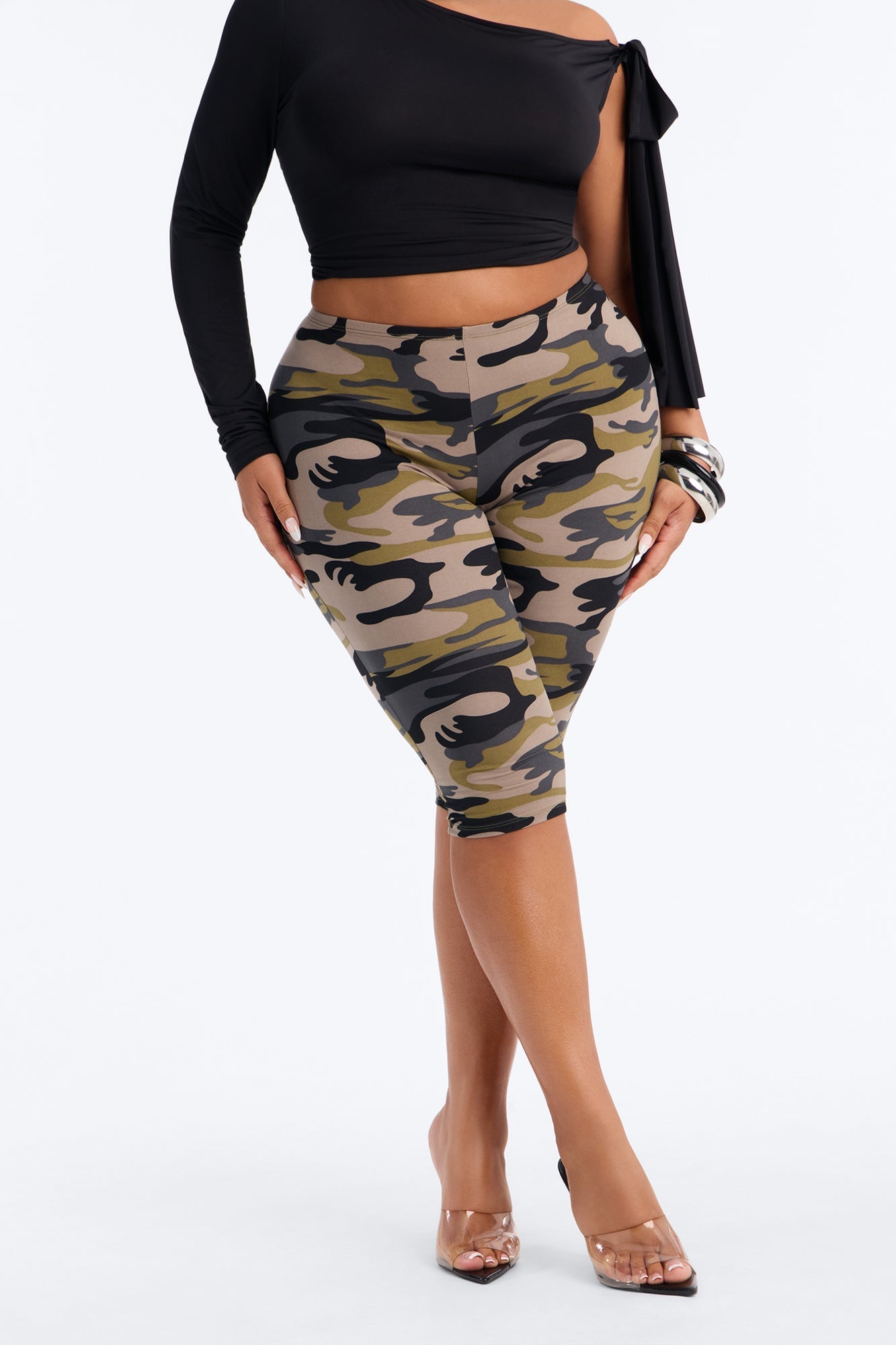 Break Free Low Rise Capri Legging - Grey/combo image 2