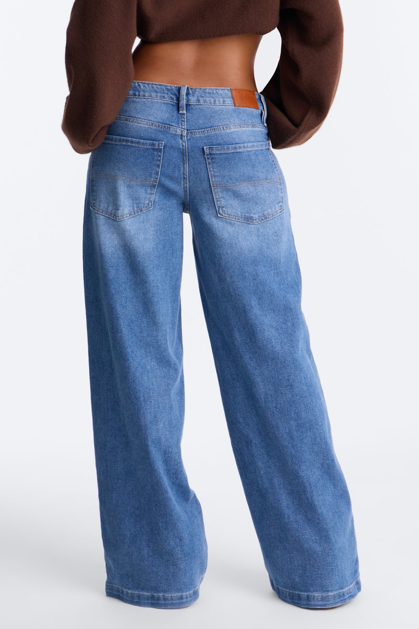 Come Find Me Mid Rise Wide Leg Jeans - Medium Wash image 4