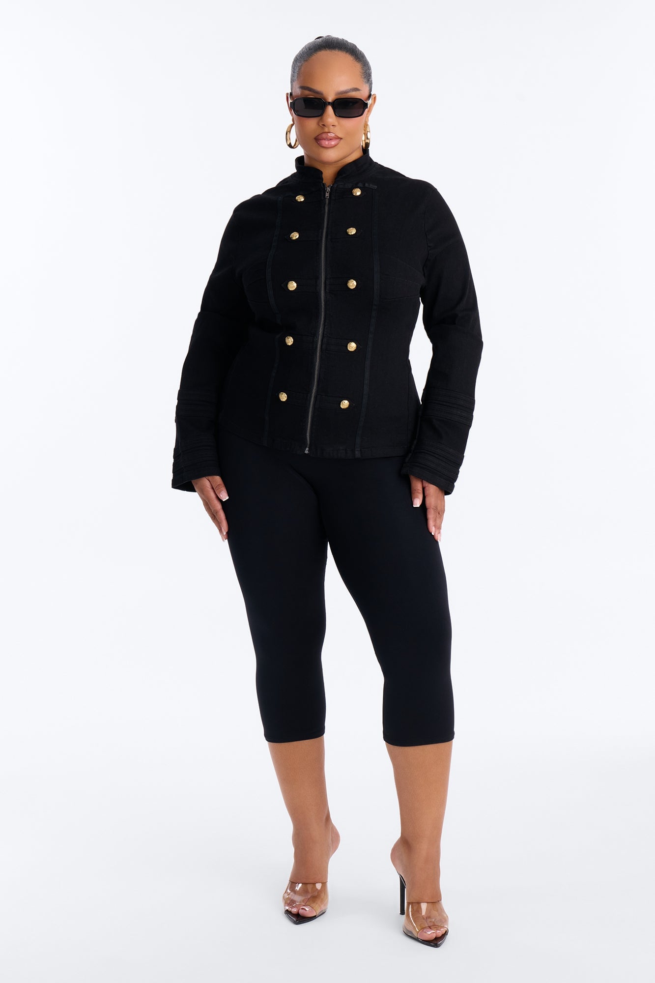 Overthrown Stretch Denim Jacket - Black image 2