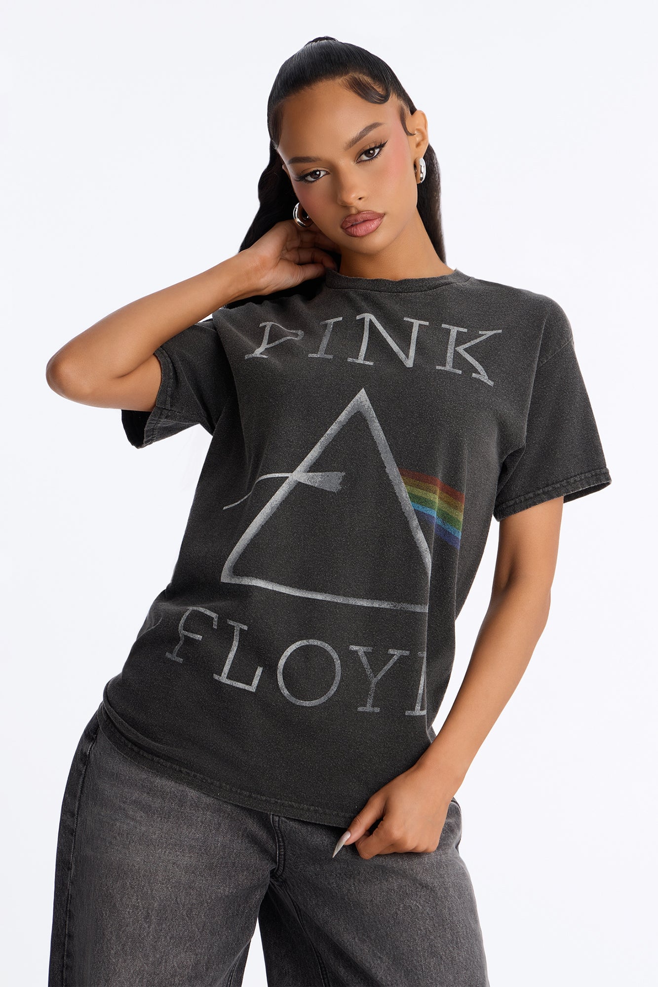 Pink Floyd Prism Icon Oversized Tee - Black image 1
