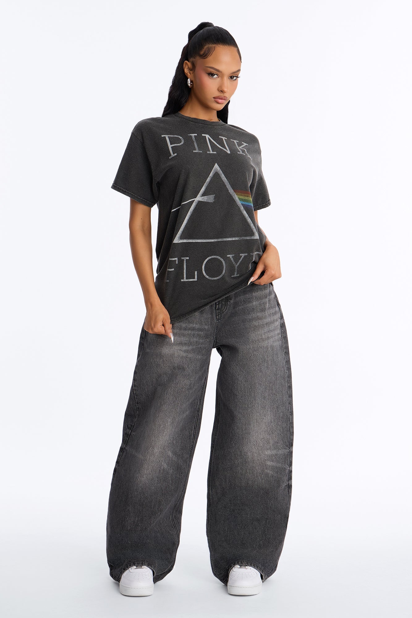 Pink Floyd Prism Icon Oversized Tee - Black image 2