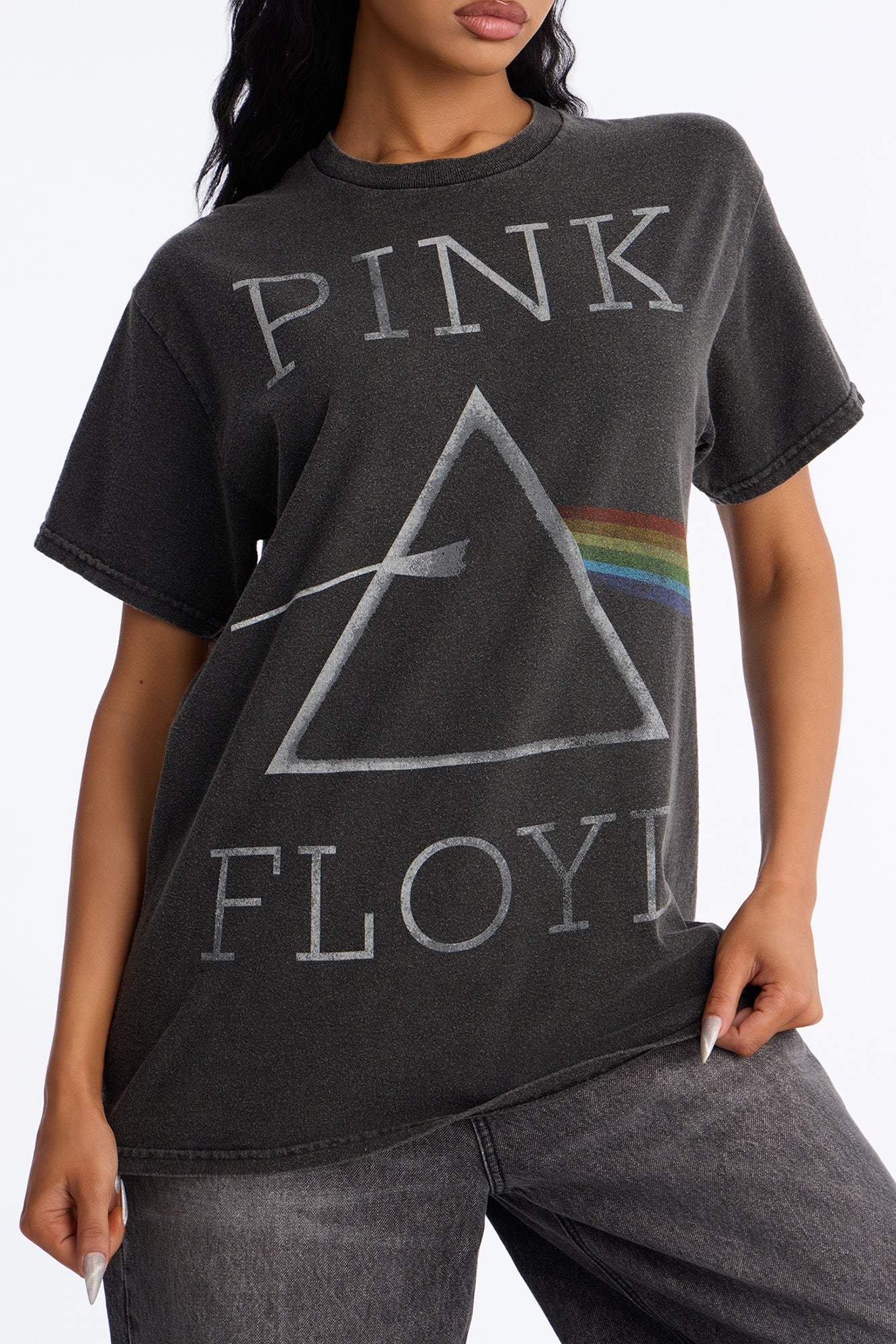 Pink Floyd Prism Icon Oversized Tee - Black image 4
