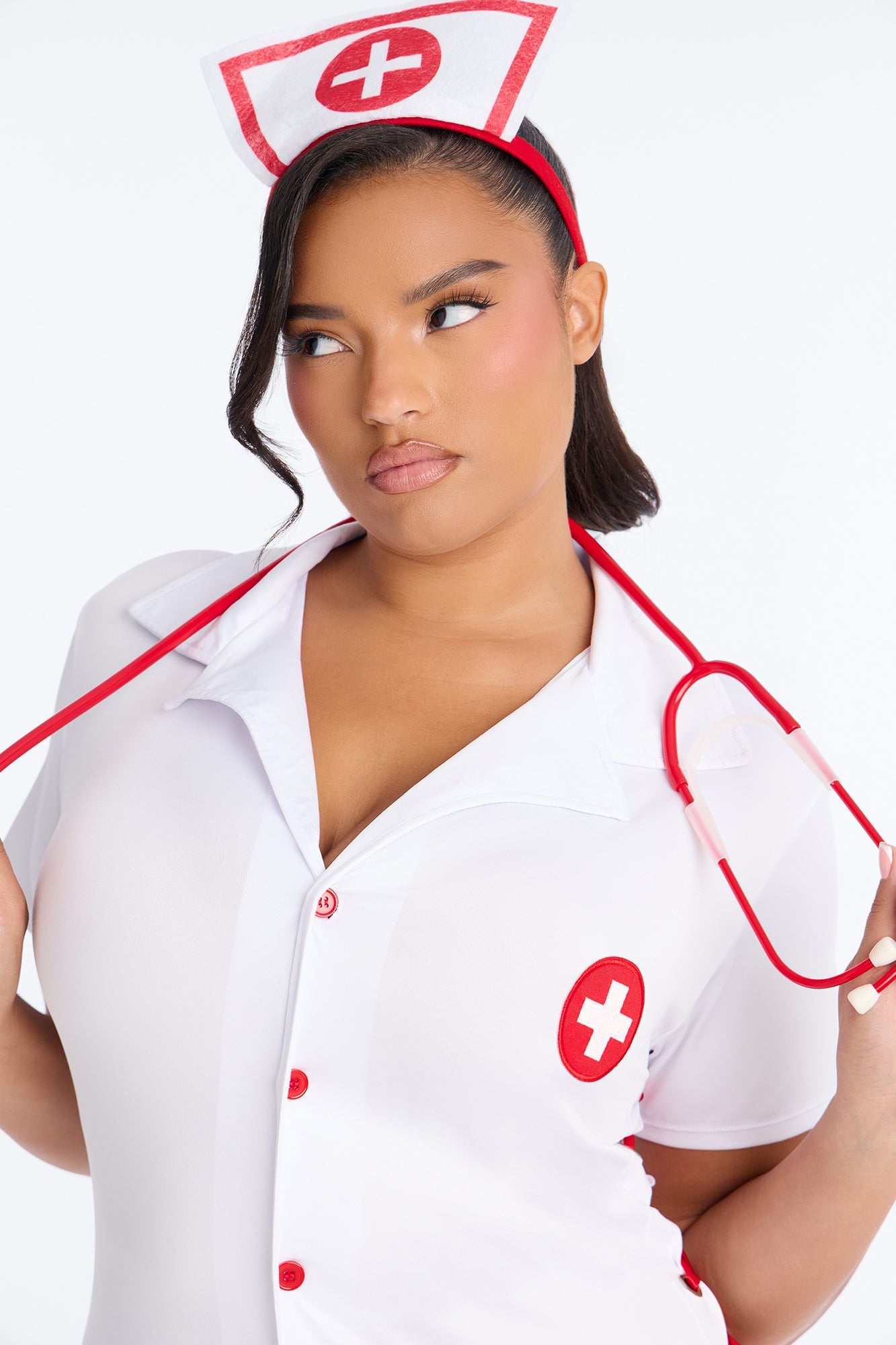 Nurse For You 4 Piece Costume Set - White/combo image 3