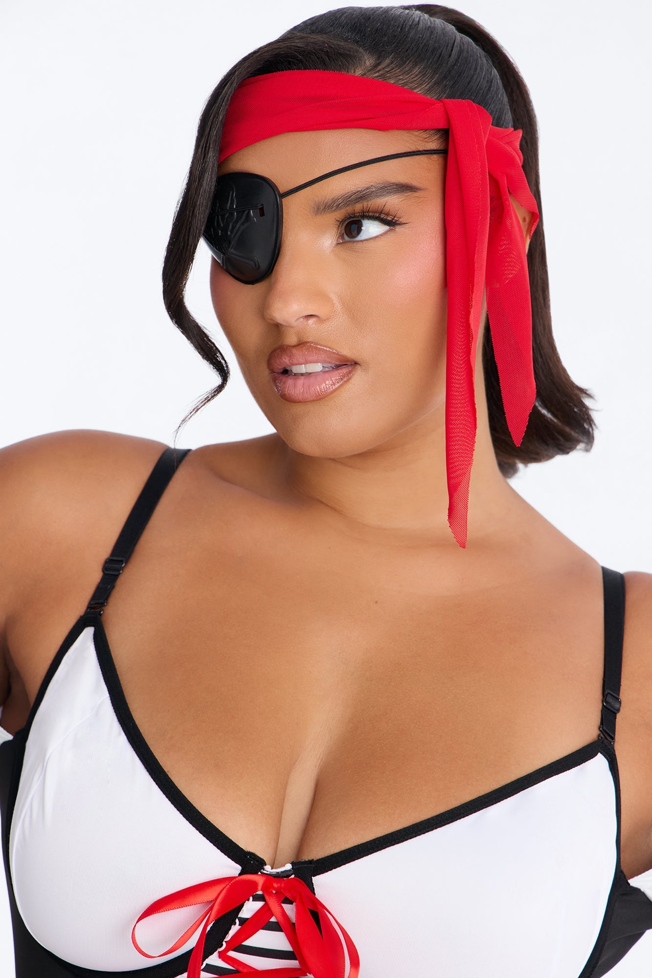Out At Sea Pirate 4 Piece Costume Set - Black/combo image 3