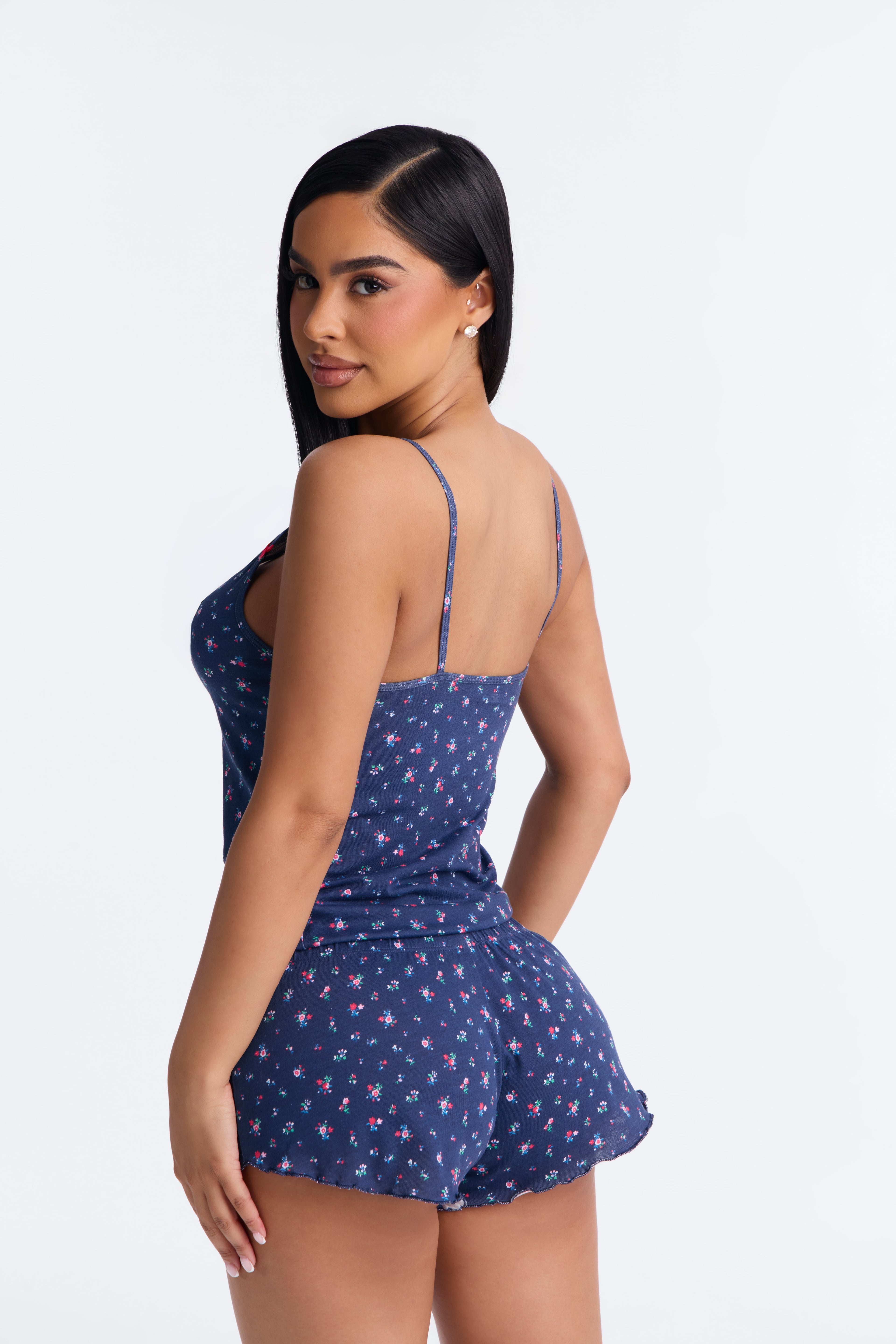 Sleepy Babe Bows PJ Short Set - Navy image 3