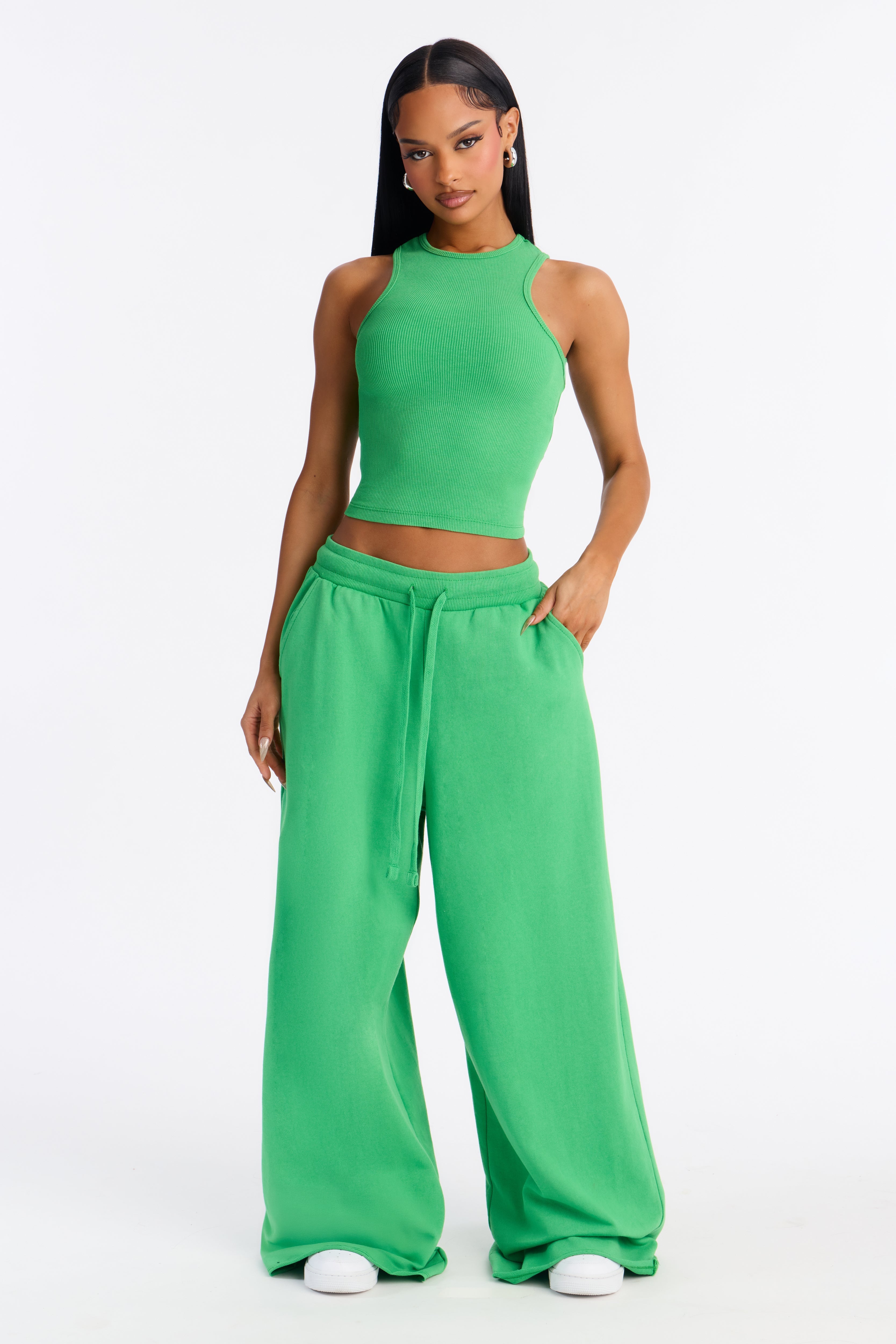 So Chill French Terry Pant Set - Kelly Green image 5