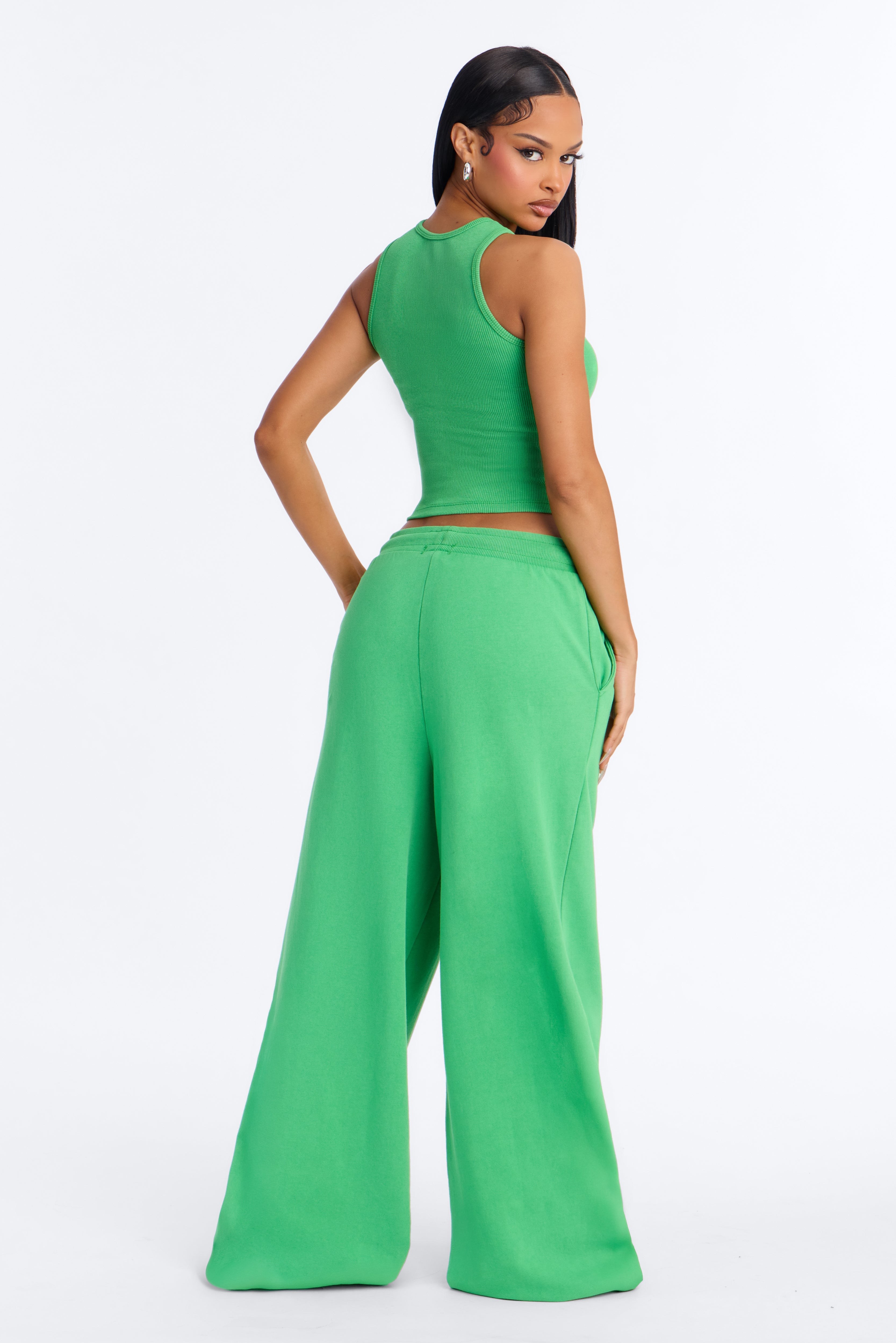 So Chill French Terry Pant Set - Kelly Green image 8