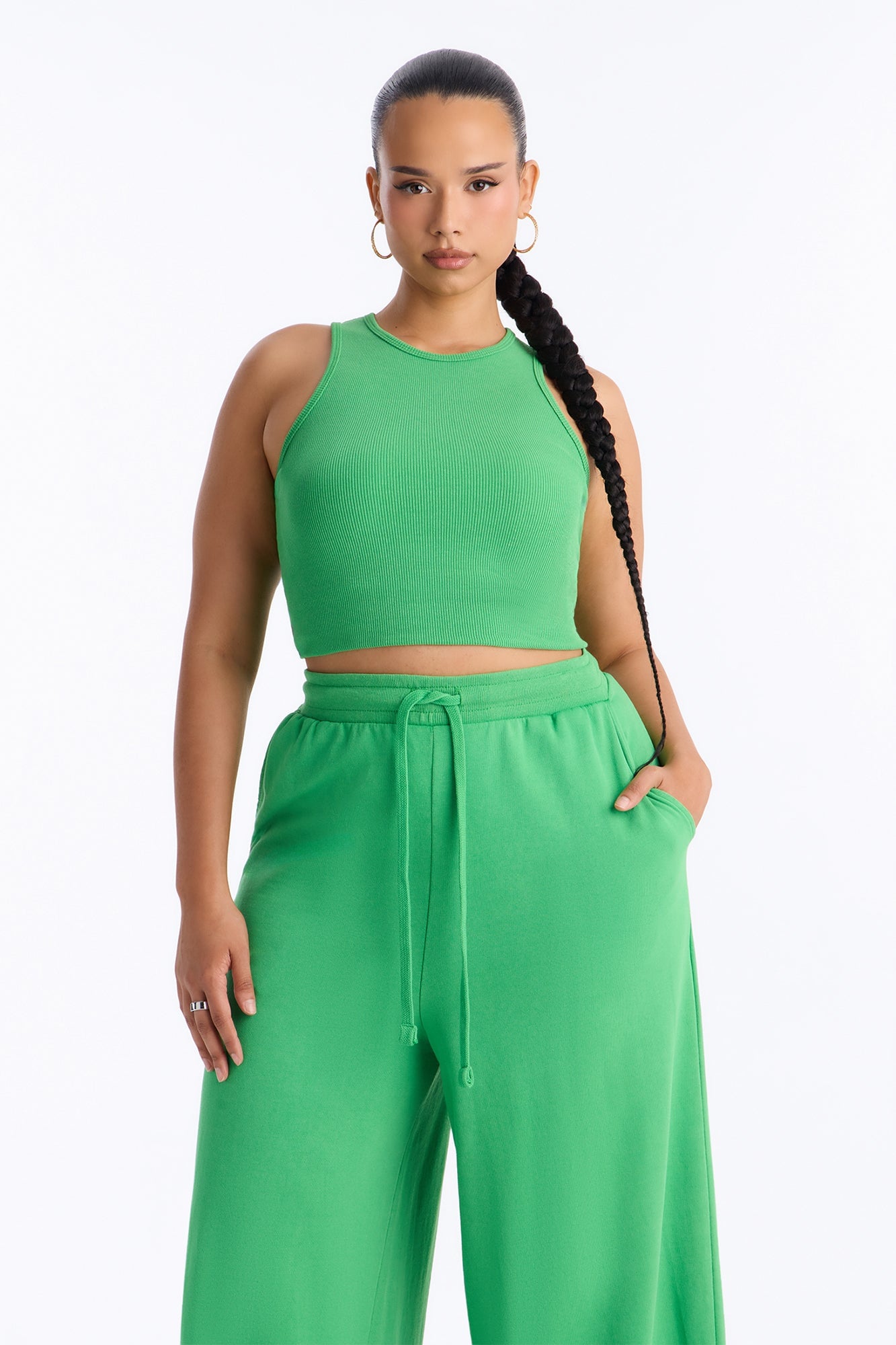 So Chill French Terry Pant Set - Kelly Green image 2