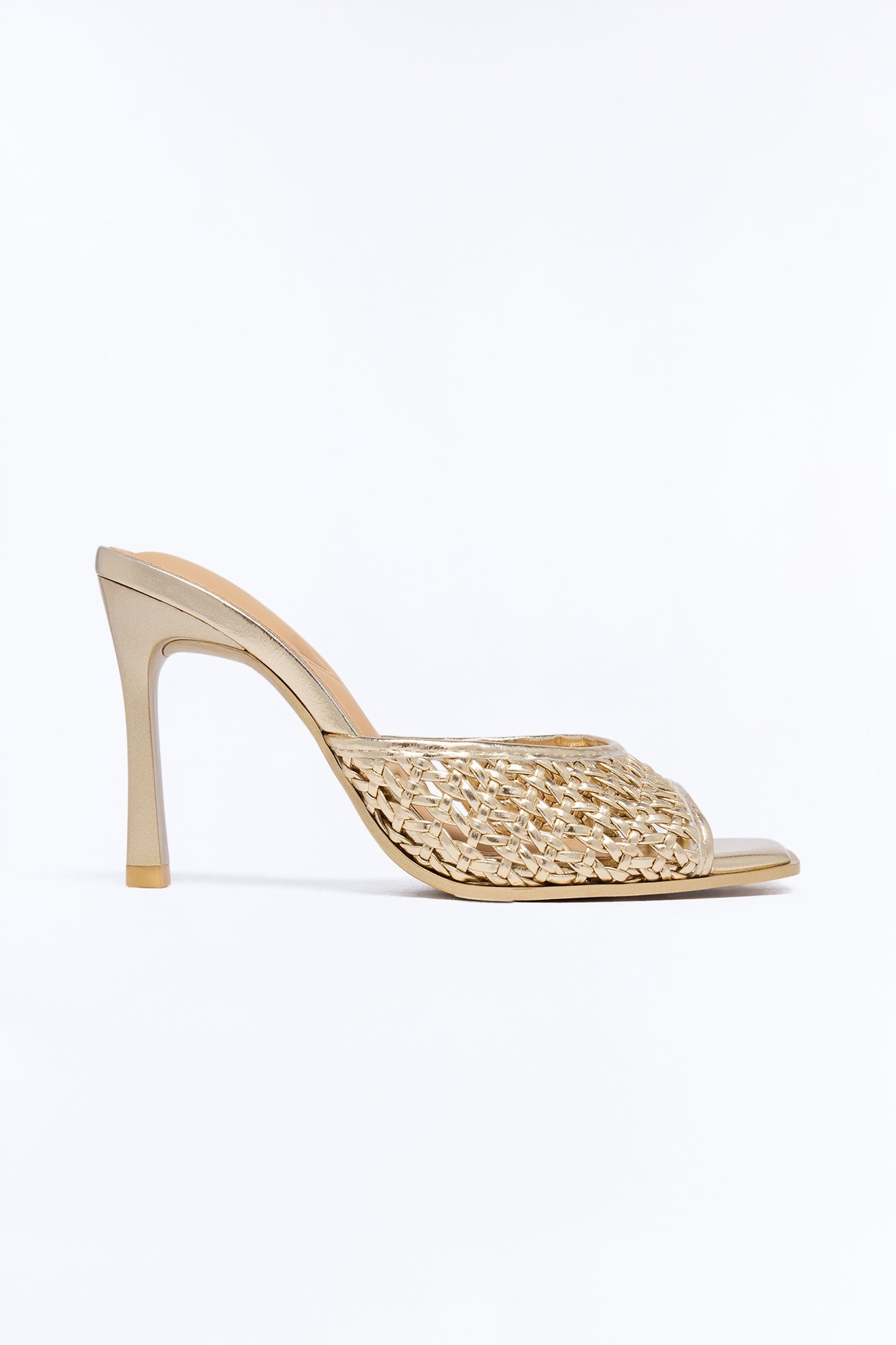 Say Less Stiletto Heeled Sandals - Gold image 3