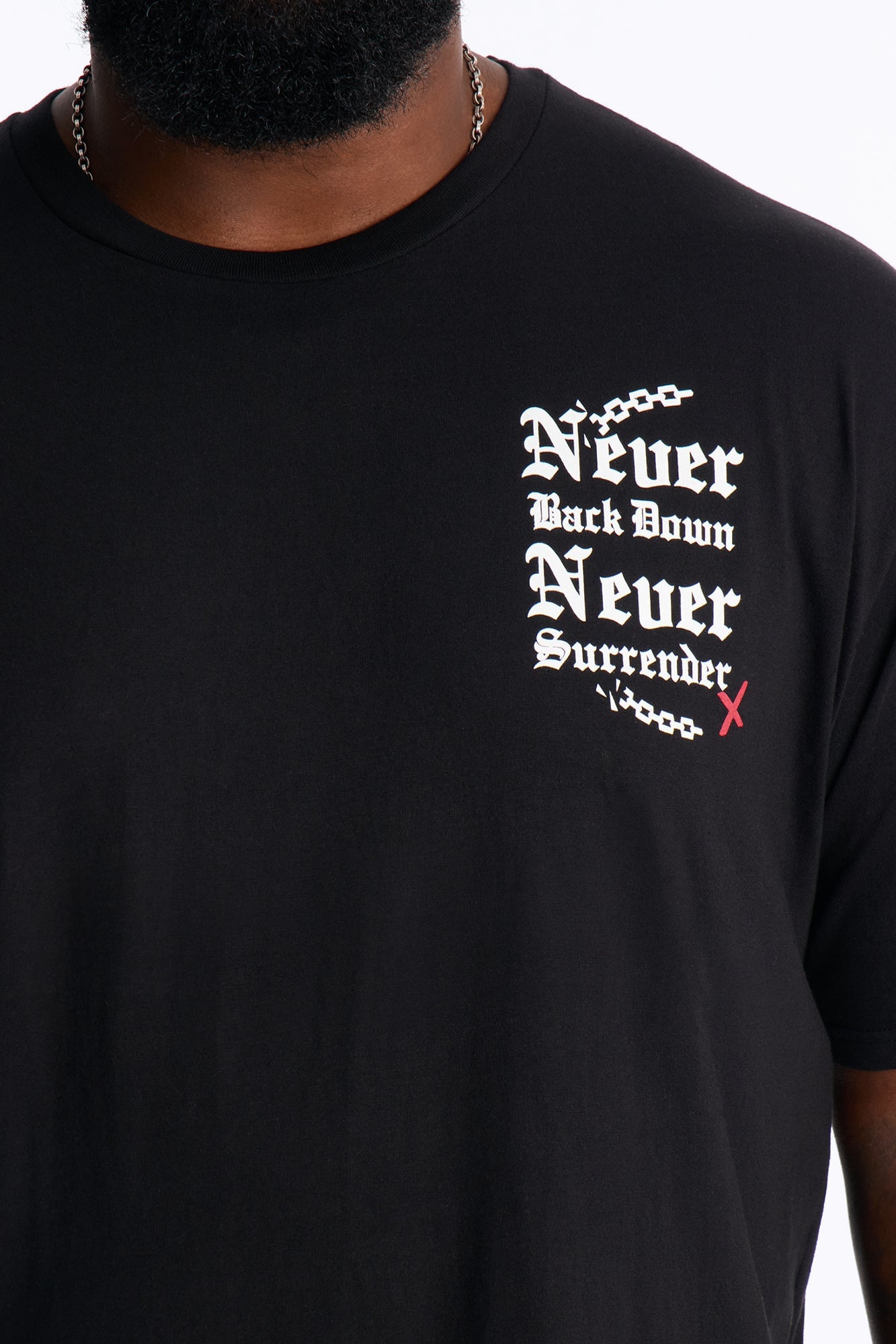 Never Back Down Doberman Oversized Short Sleeve Tee - Black image 3