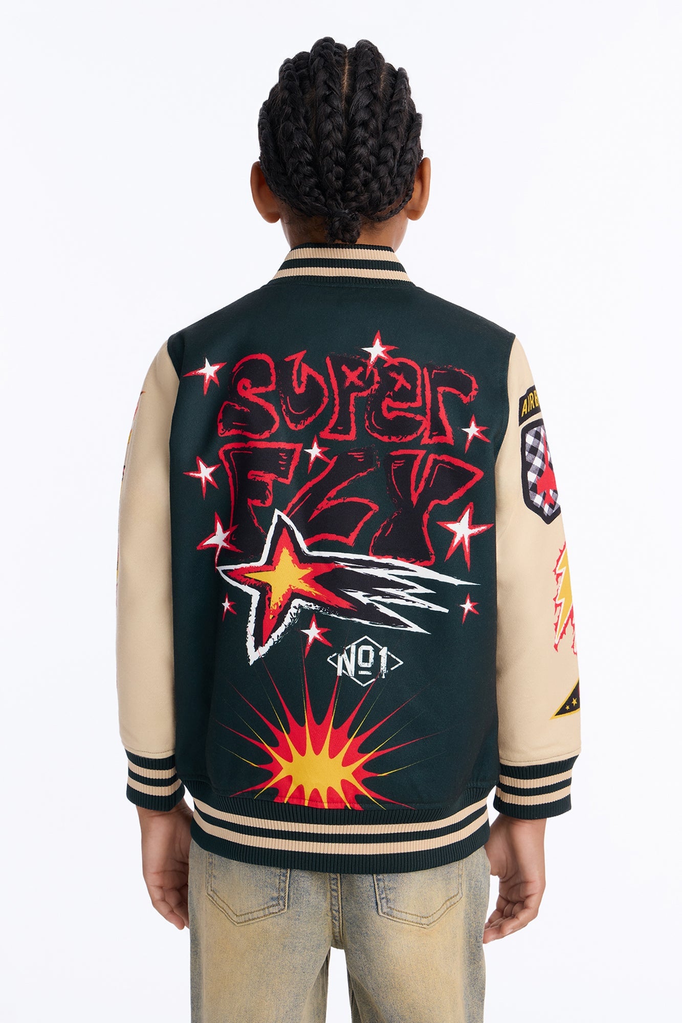 Mini Super Fly Varsity Jacket - Green image 4
