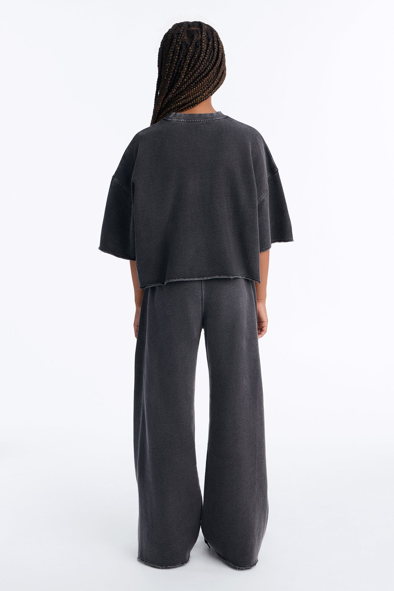 Mini Strollin' Around Pant Set - Charcoal image 4
