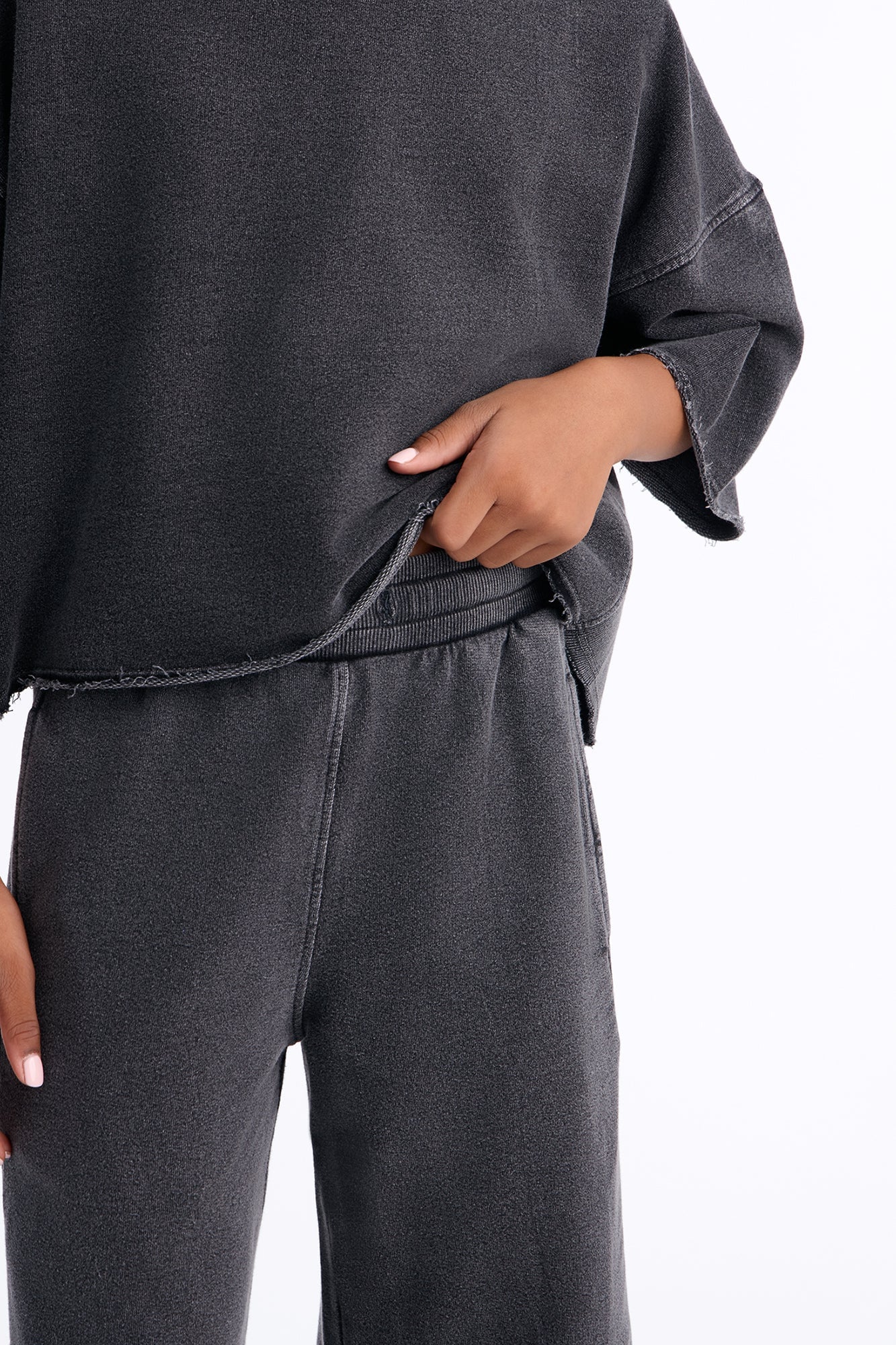 Mini Strollin' Around Pant Set - Charcoal image 3