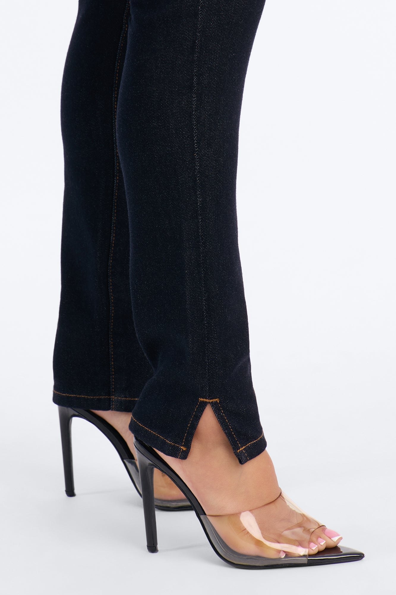 Play Fair Split Hem Skinny Jeans - Dark Denim image 4