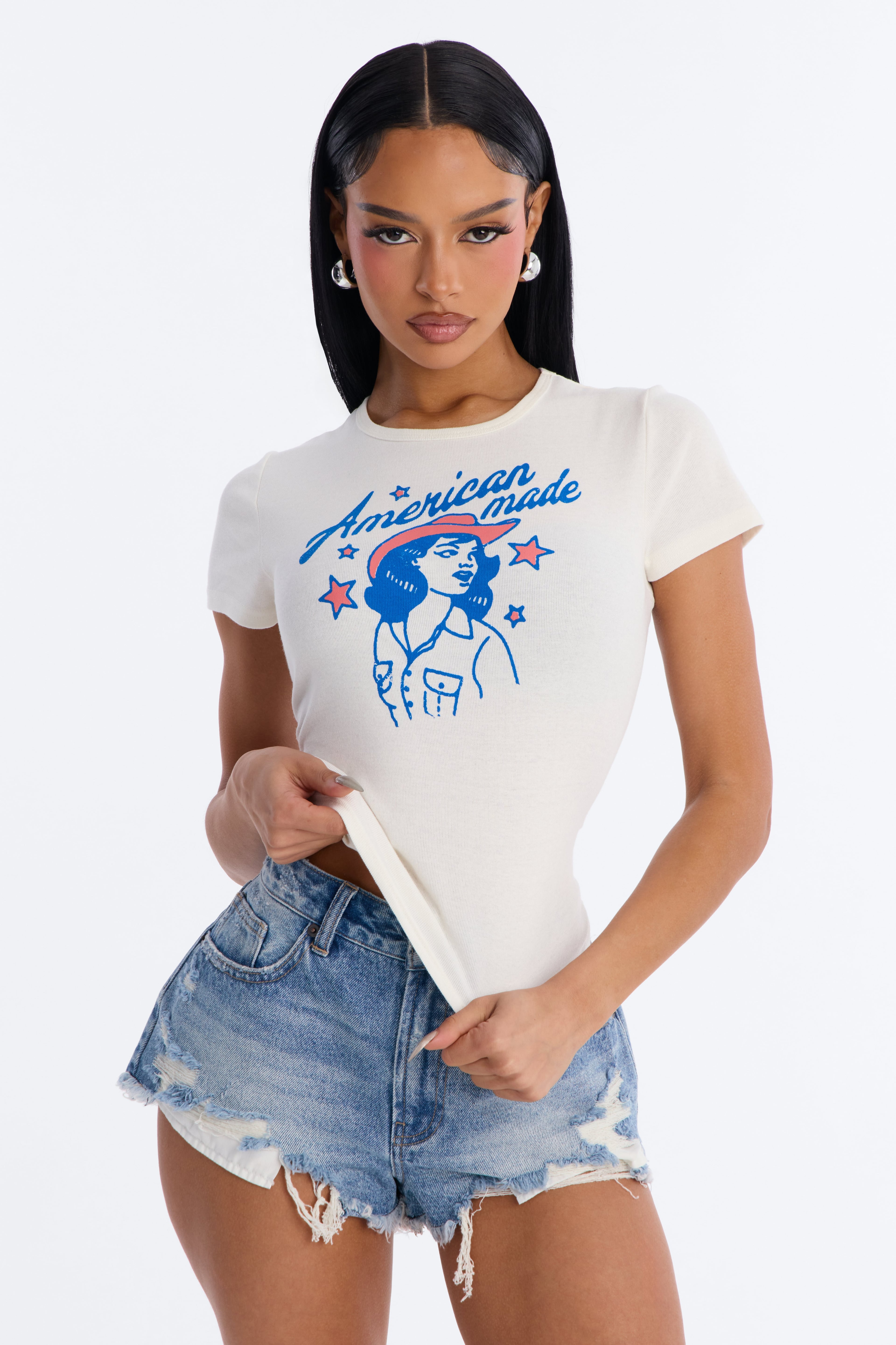 American Made Baby Tee - Off White image 5