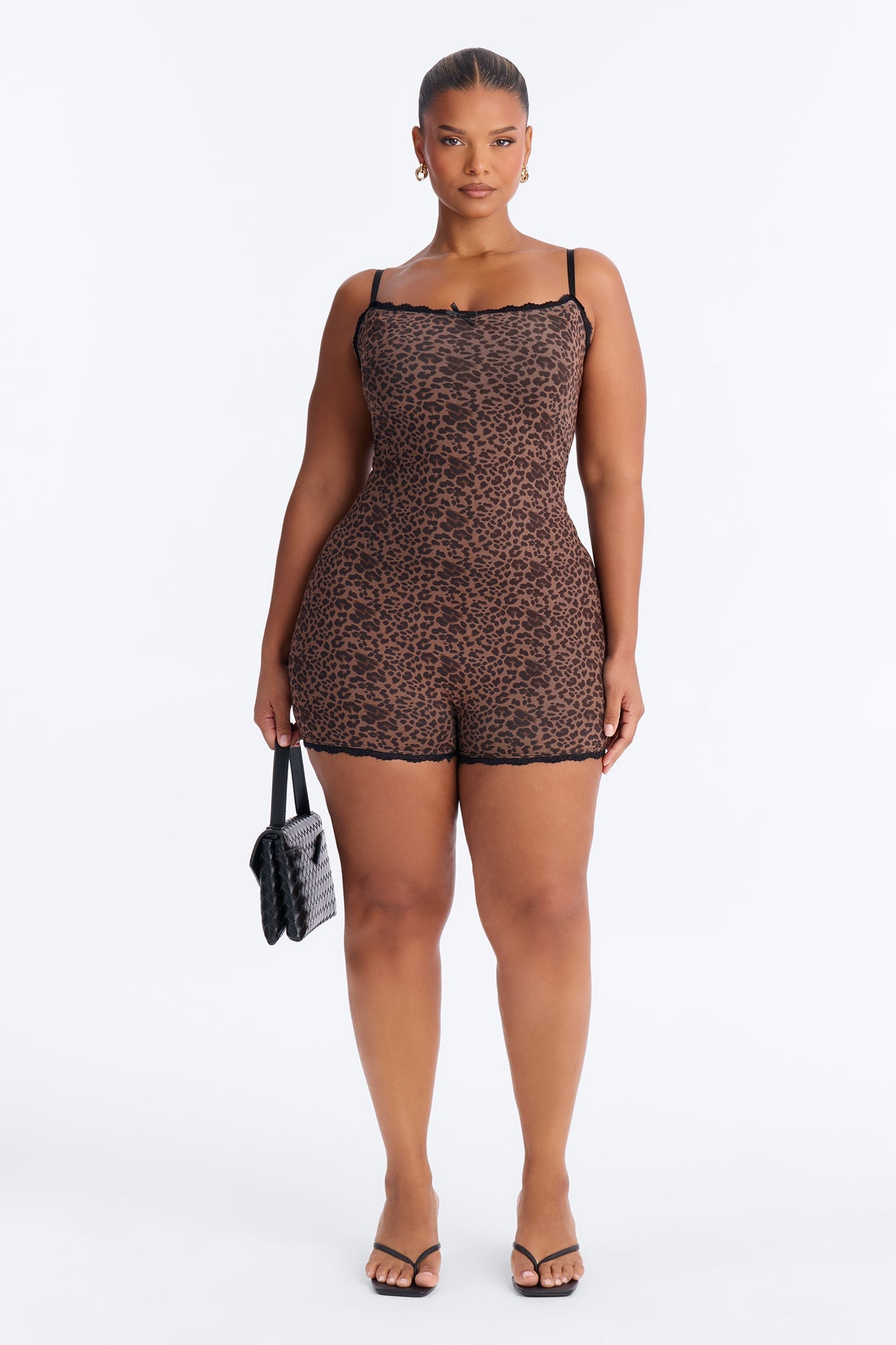 Night On Fire Mesh Romper - Leopard image 2