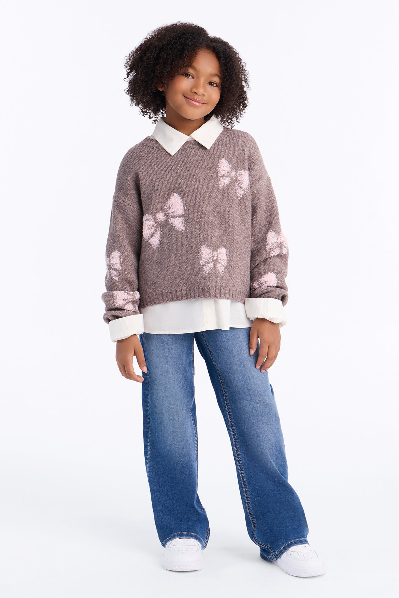 Mini Pretty Girl Pullover Sweater - Chocolate image 2