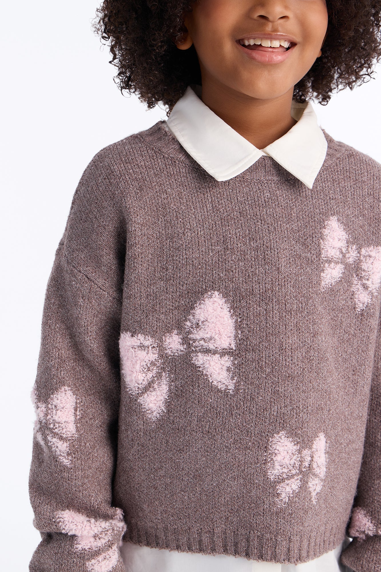 Mini Pretty Girl Pullover Sweater - Chocolate image 3